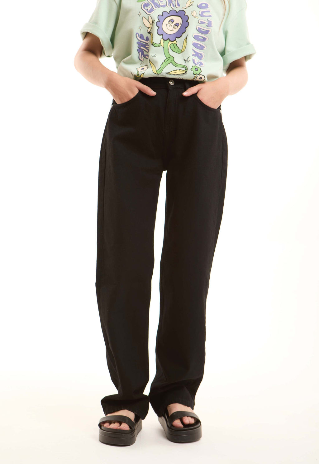 Classic Straight-Leg Denim Pants