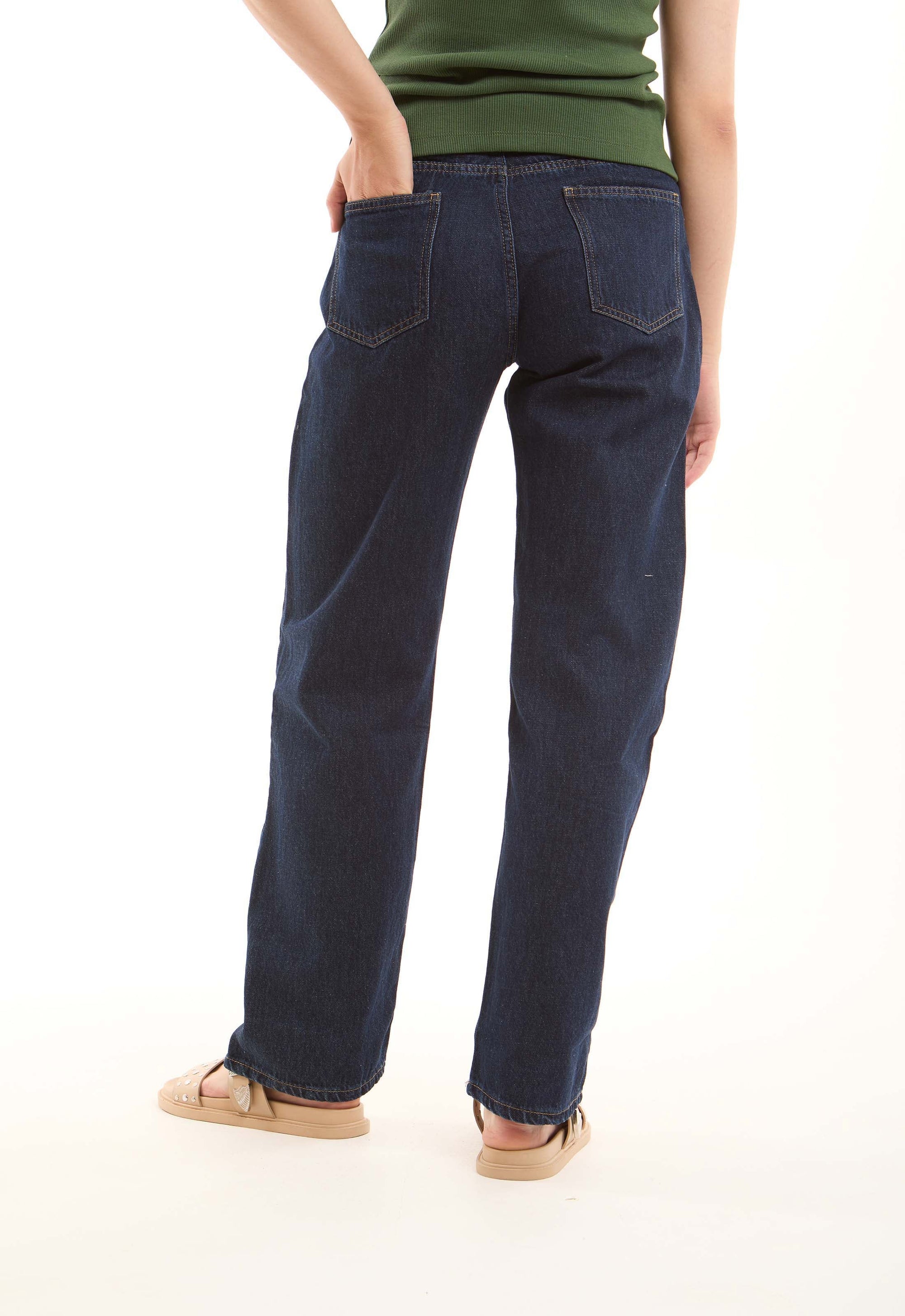 Classic Straight-Leg Denim Pants