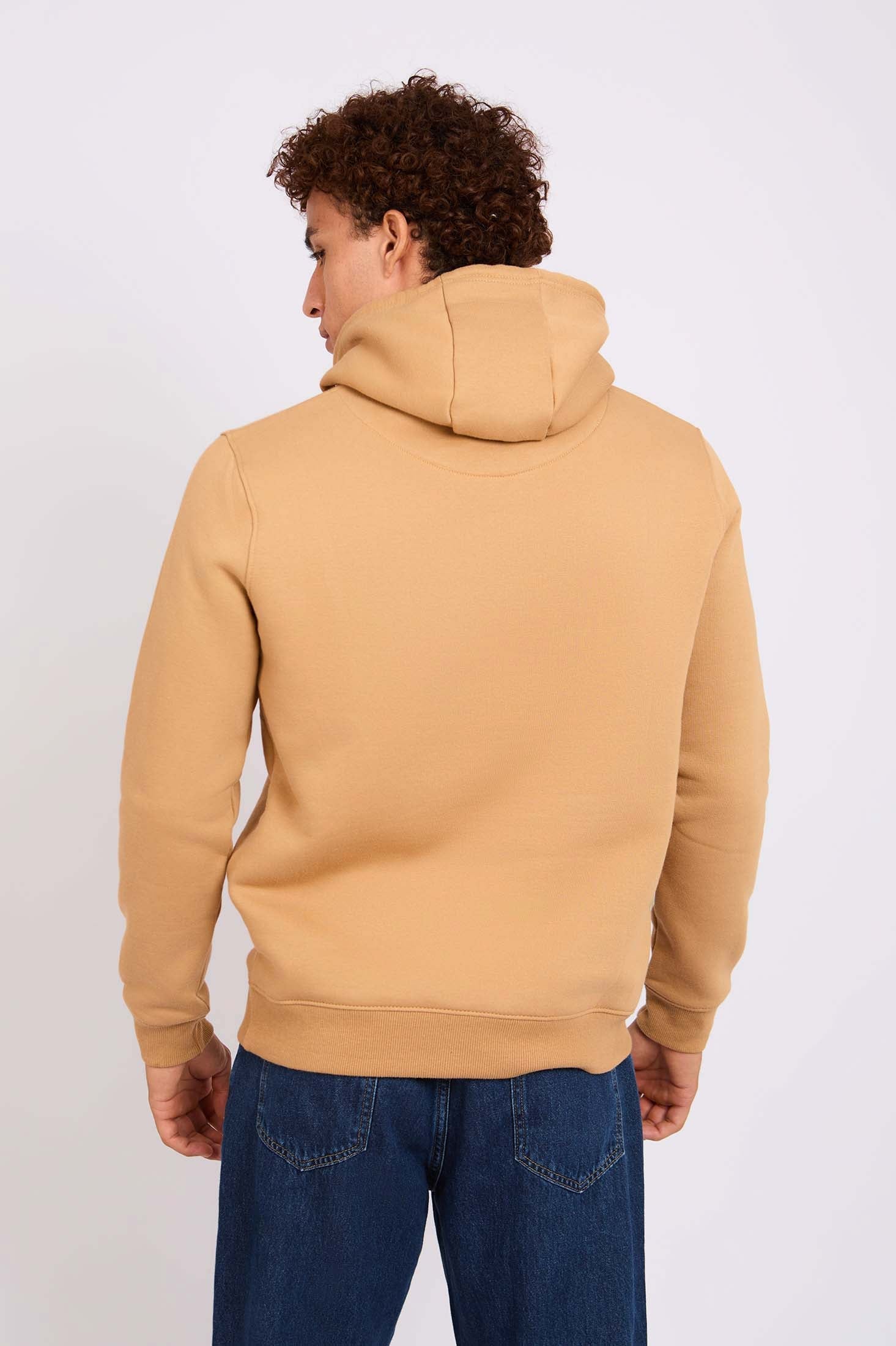 Men Sweat Shirt Regular Fit Front Printed Brown