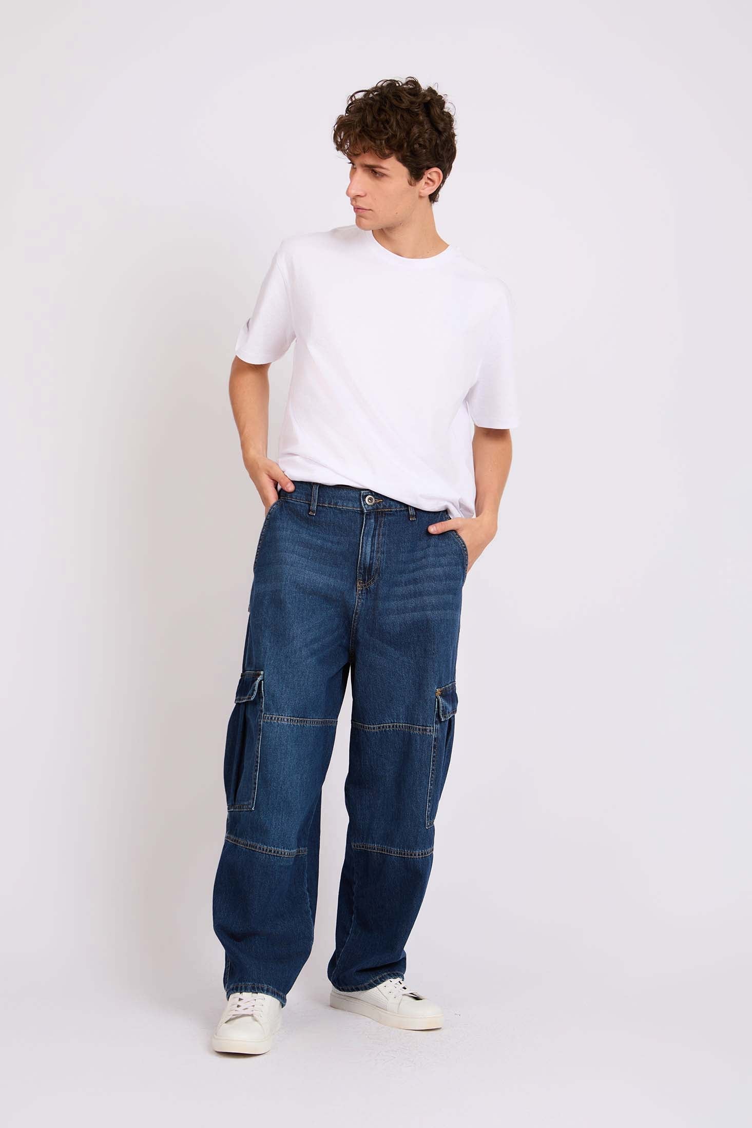 Men Denim Pant Baggy Blue