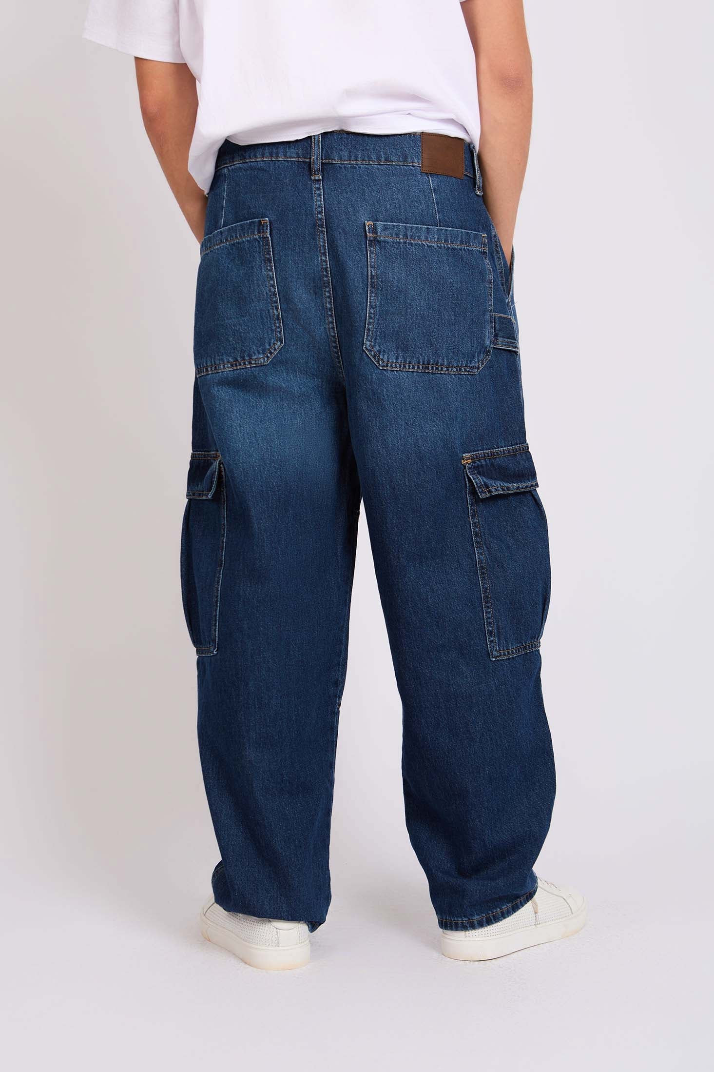 Men Denim Pant Baggy Blue