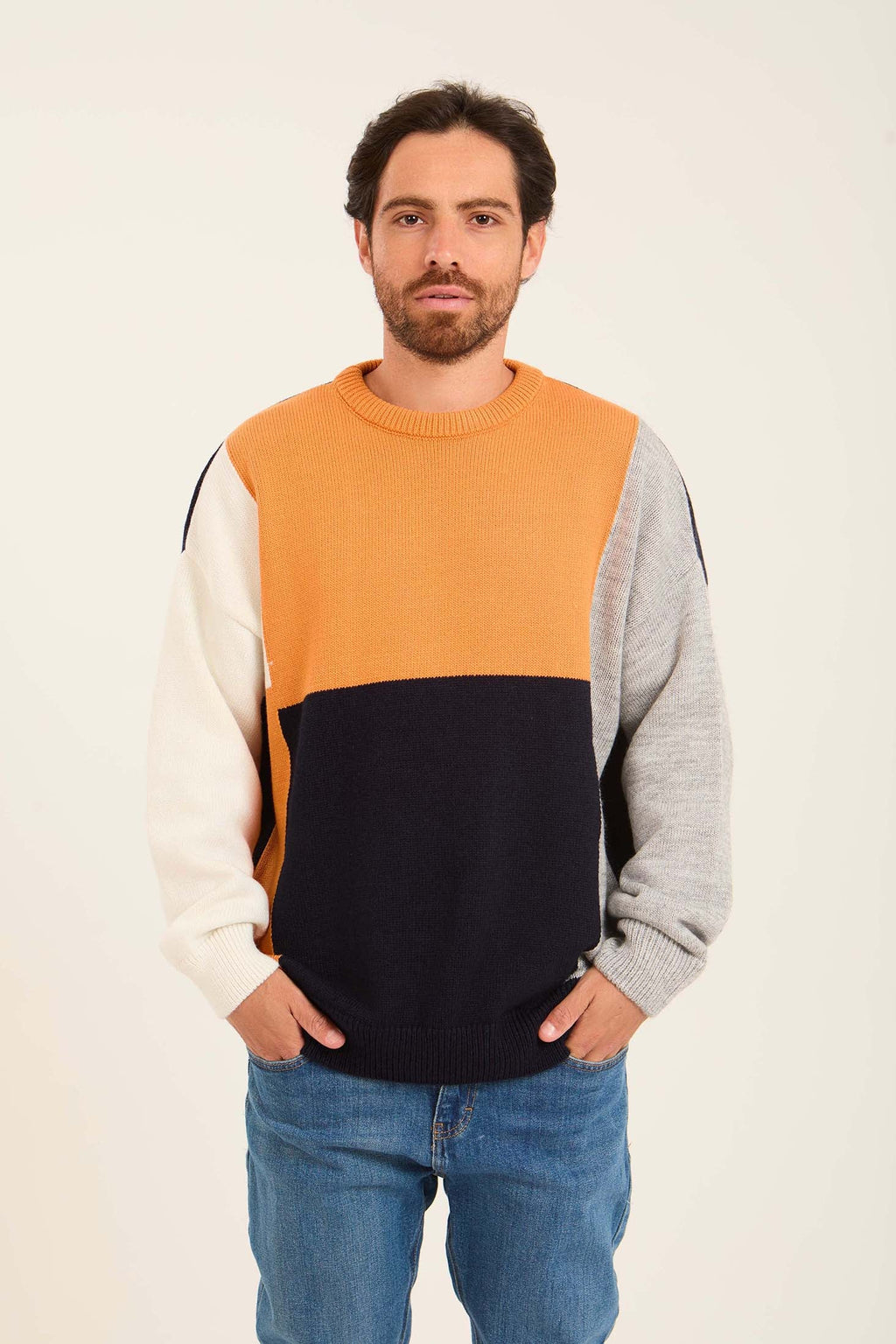Men Pullover  Men Blocks Multicolor