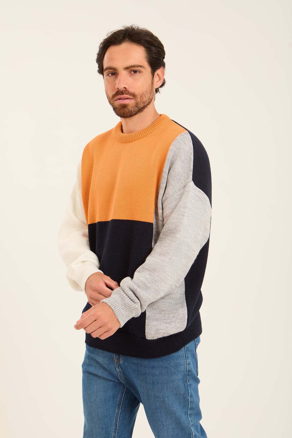 Men Pullover  Men Blocks Multicolor