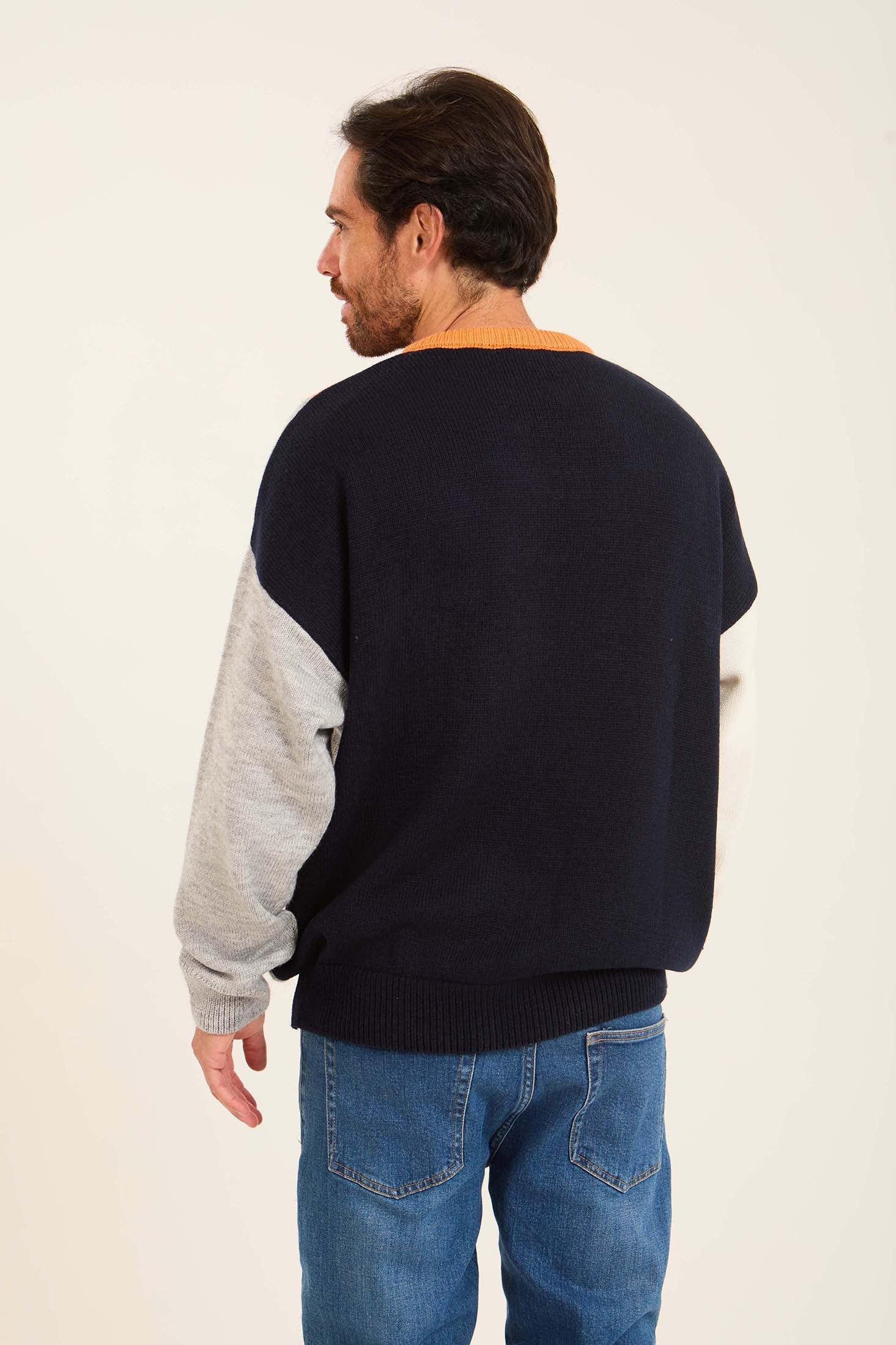 Men Pullover  Men Blocks Multicolor