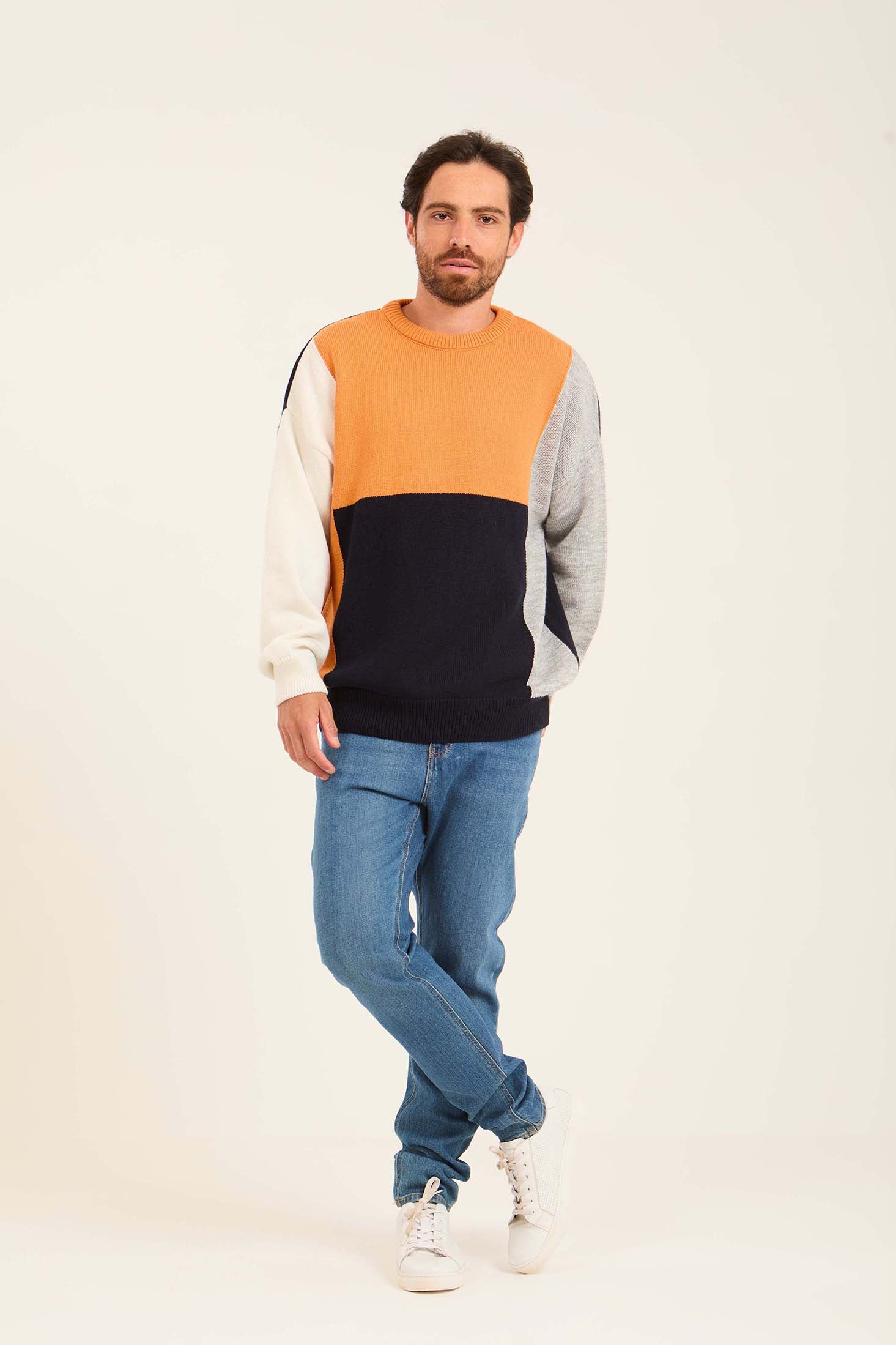 Men Pullover  Men Blocks Multicolor