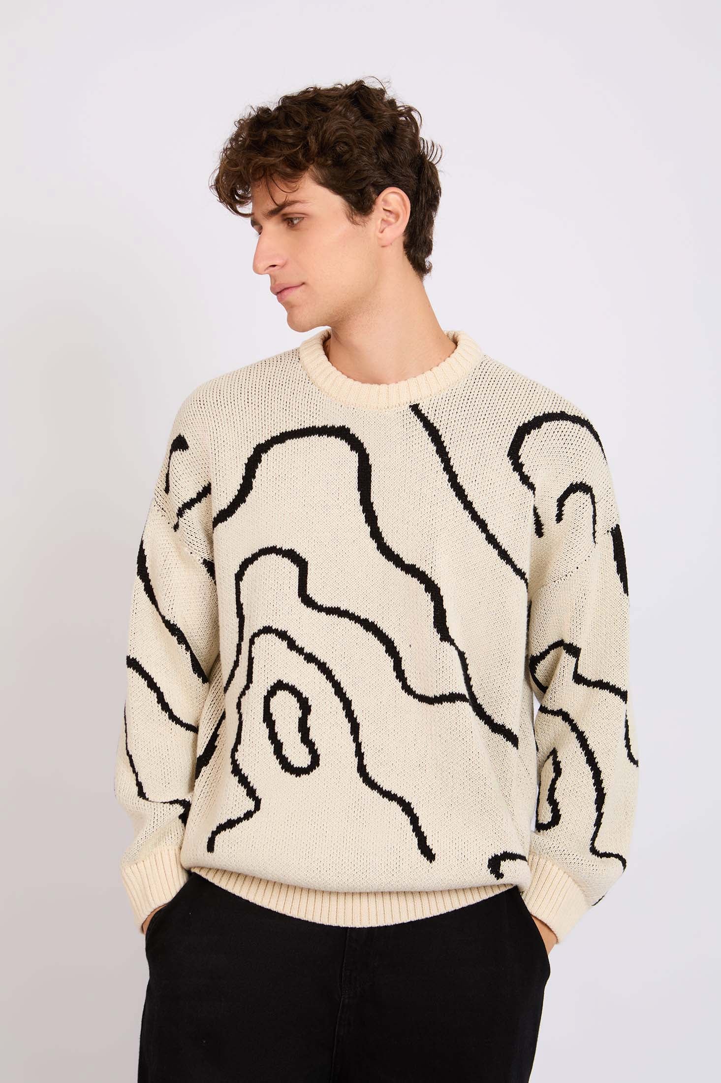 Men Regular Pullover White