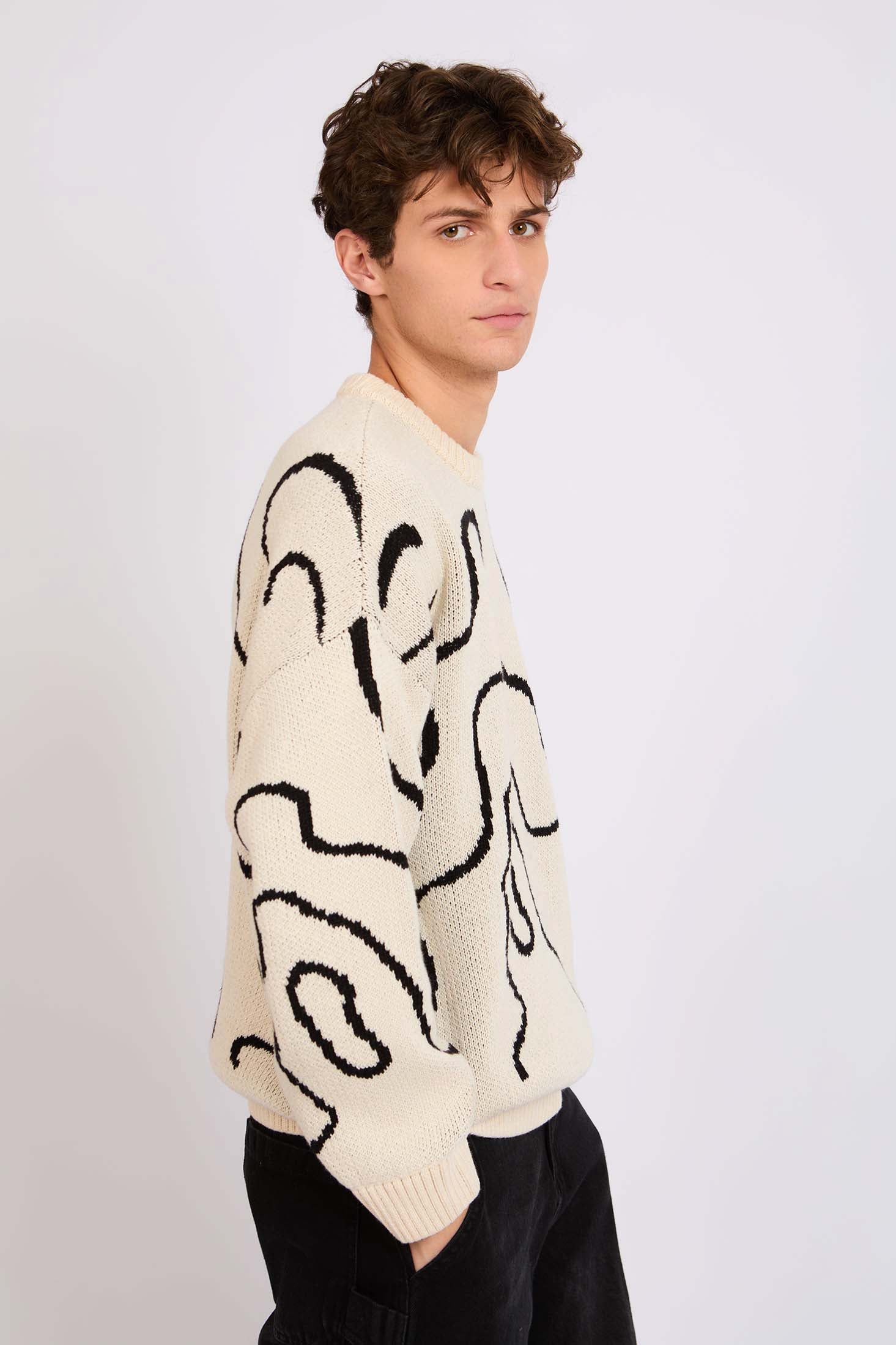 Men Regular Pullover White