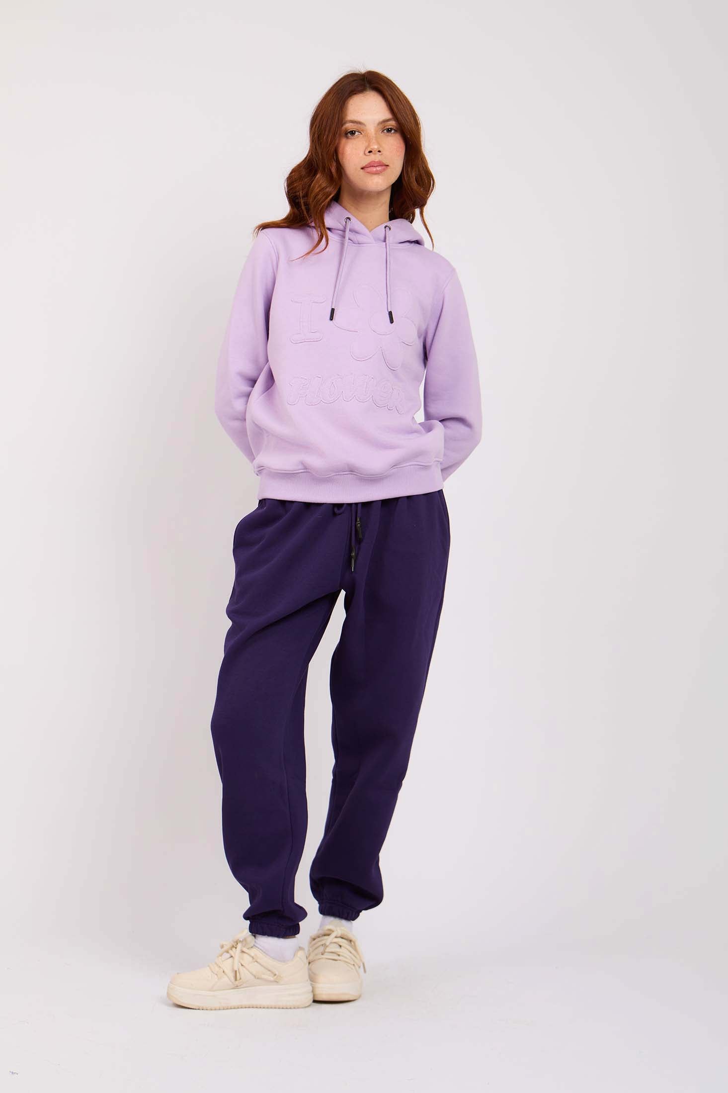 Women Sweat Shirt Regular Fit Hoodie With Pink