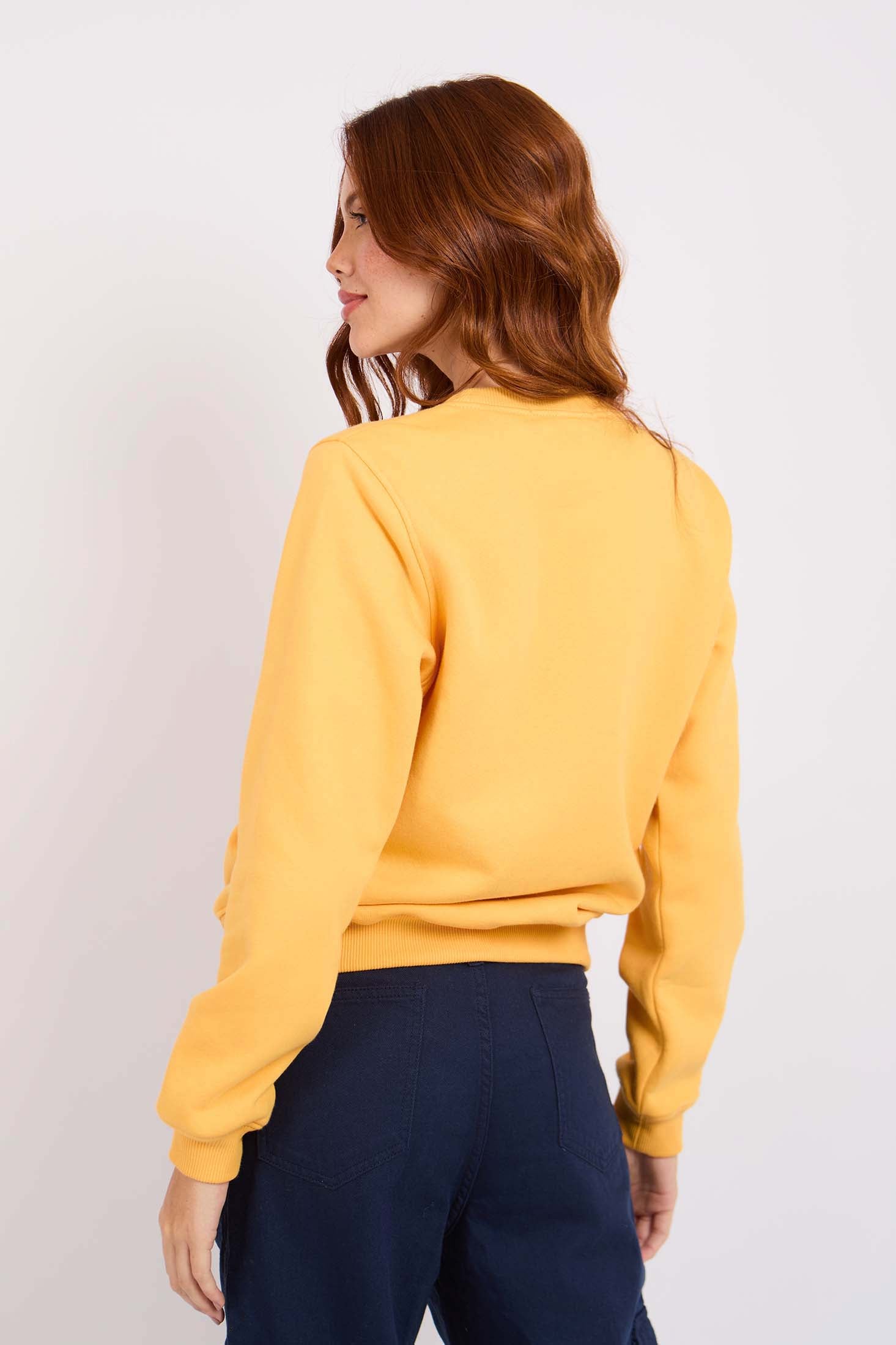 Women Regular Fit Front Print Sweat Shirt