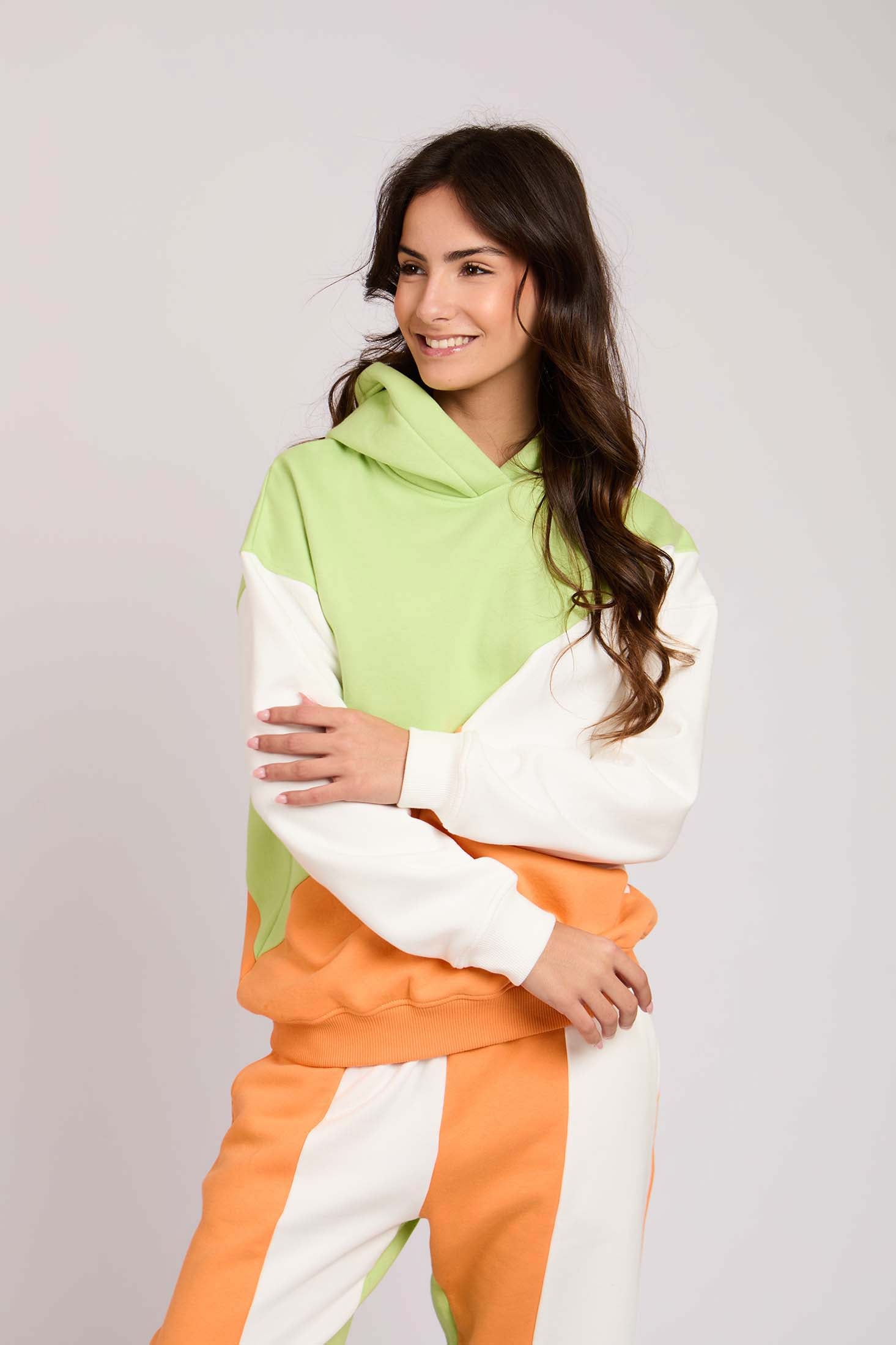 Women Sweat Shirt Hoodie Loose Fit Green