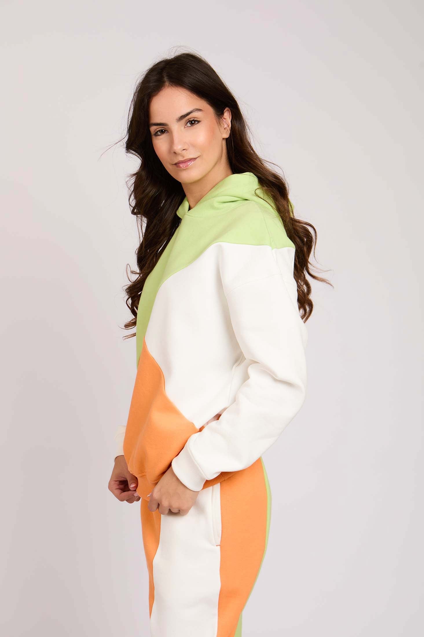 Women Sweat Shirt Hoodie Loose Fit Green