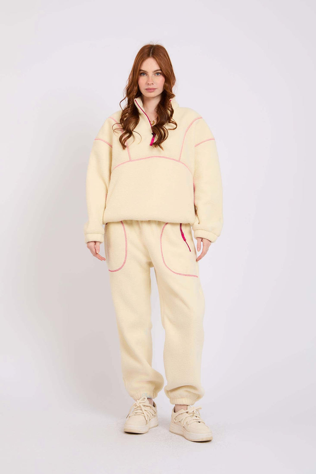 Women Pullover High Neck White