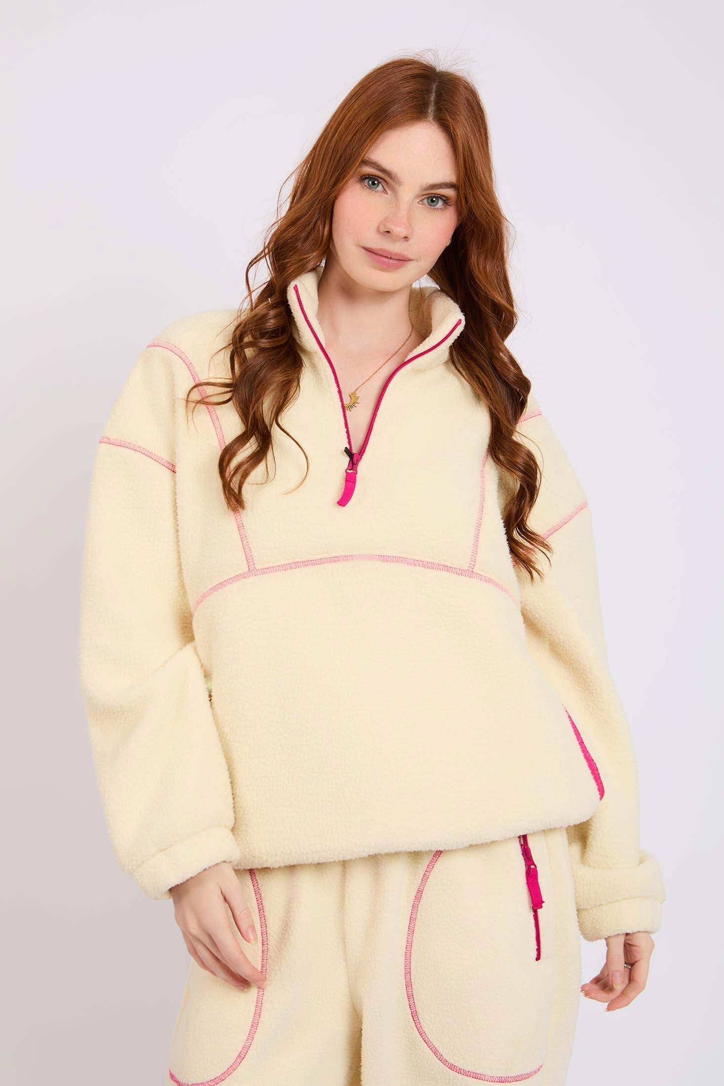 Women Pullover High Neck White