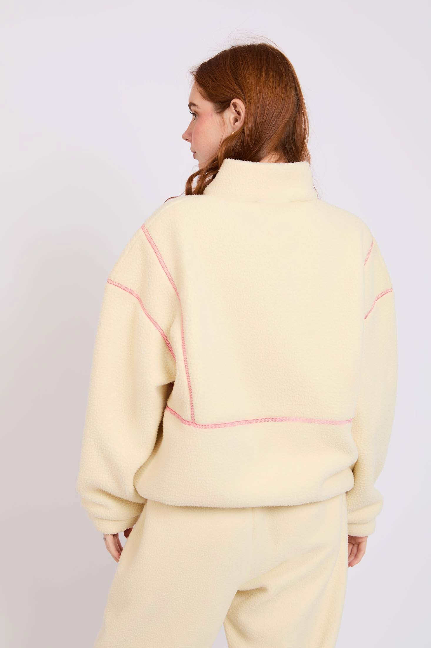 Women Pullover High Neck White