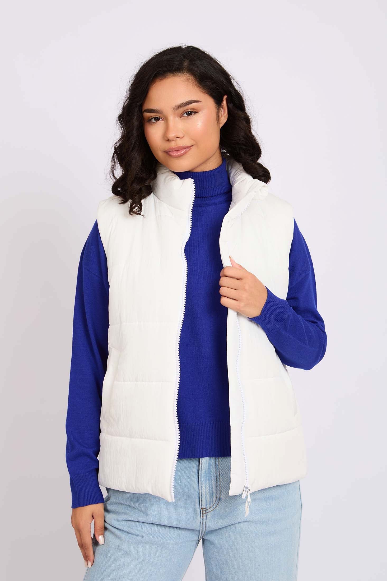 Women  Vest Puffer White