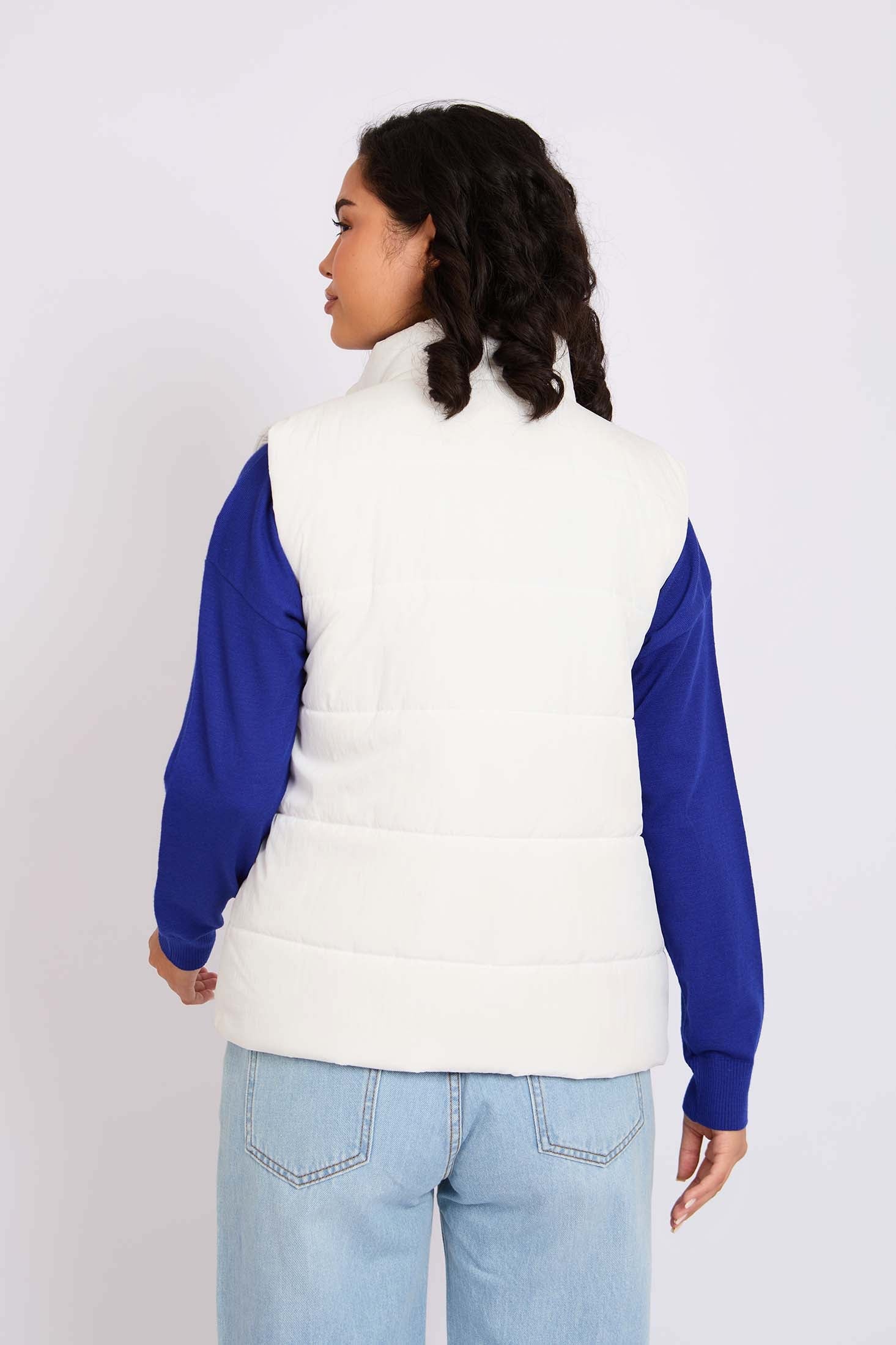 Women  Vest Puffer White