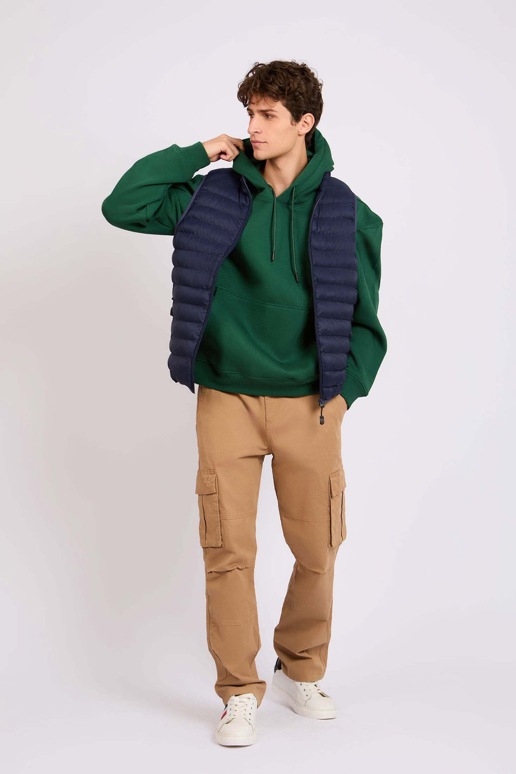 Men Puffer Vest Blue