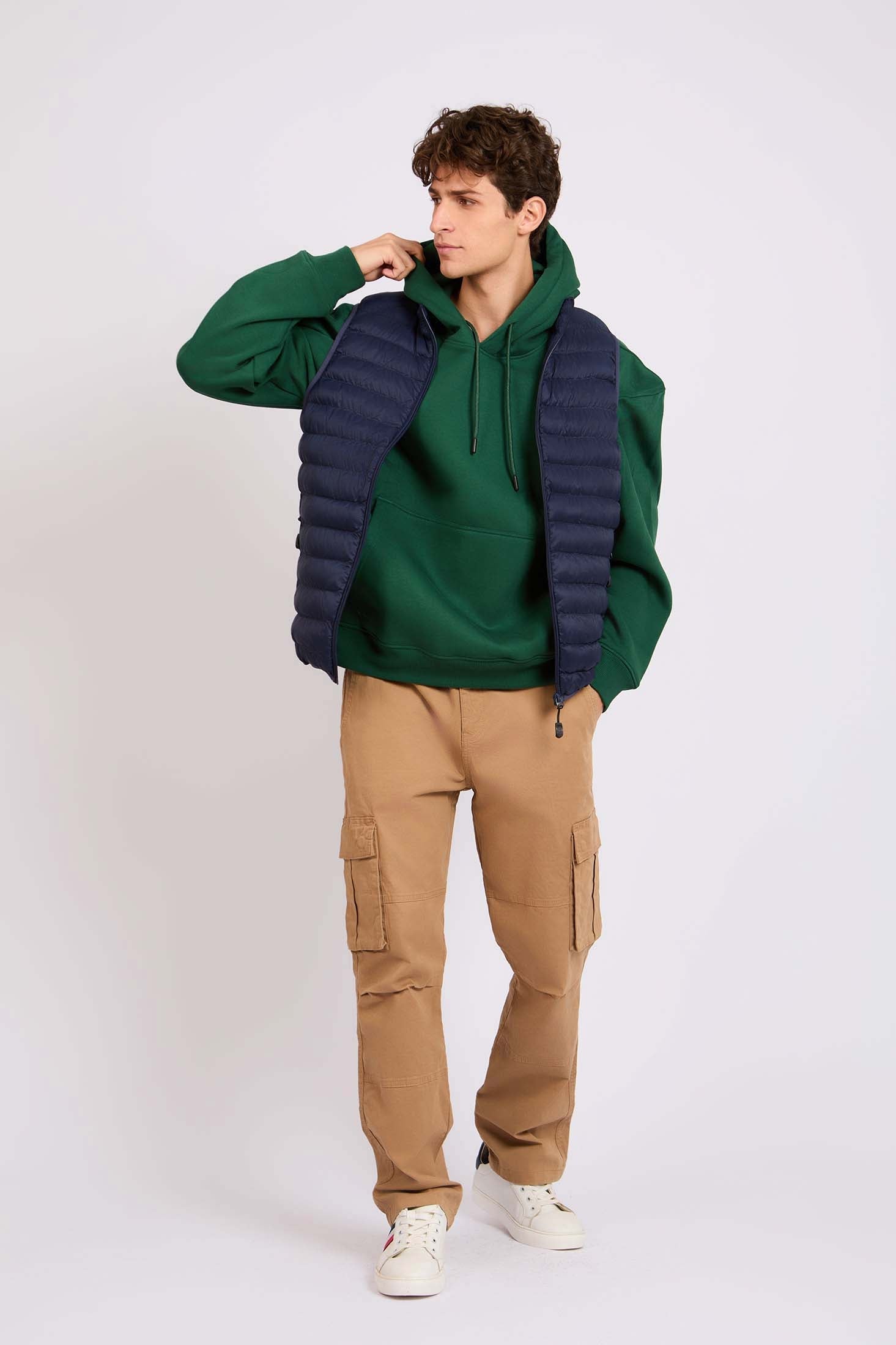 Men Puffer Vest Blue