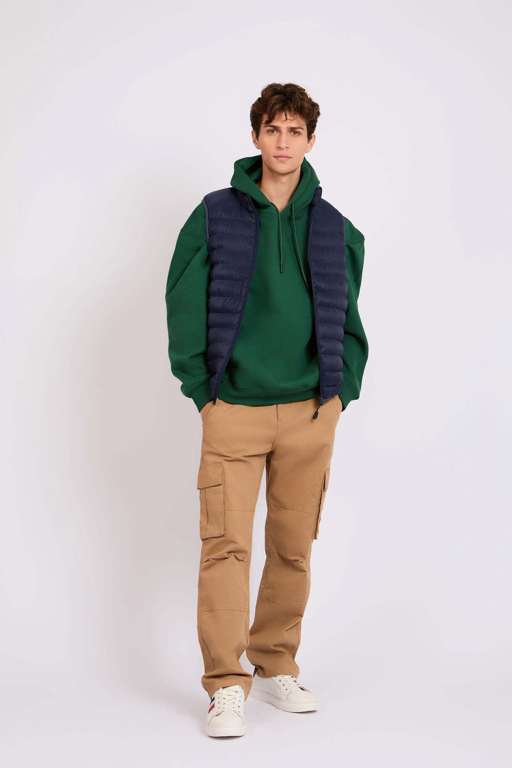 Men Puffer Vest Blue