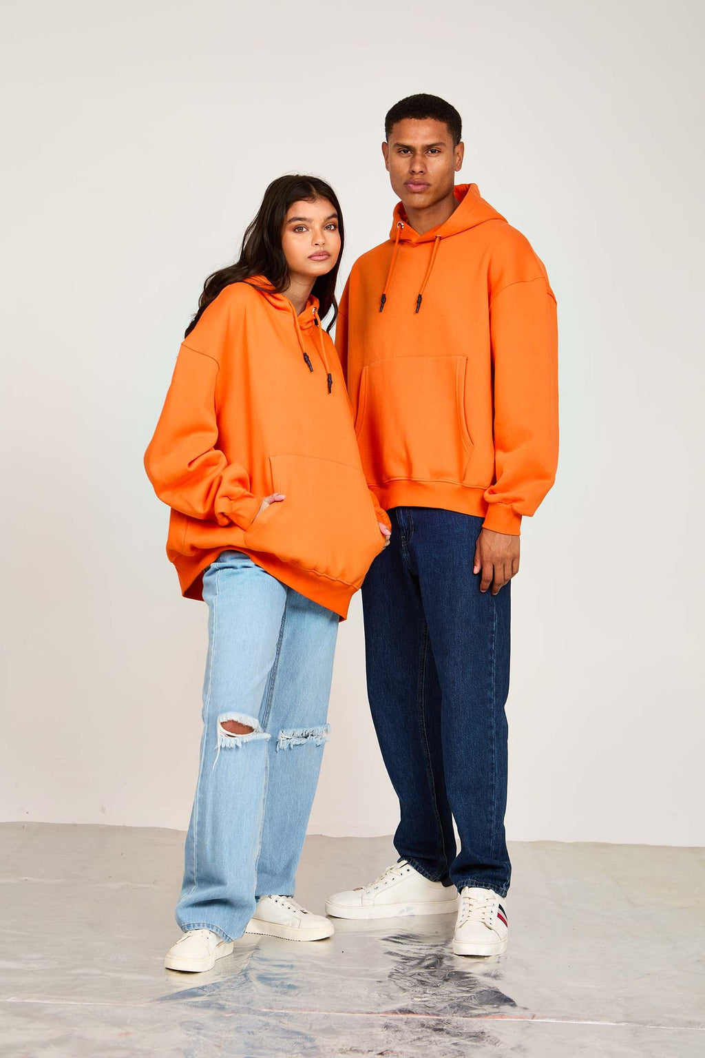 Unisex Sweat Shirt  Loose Fit Orange