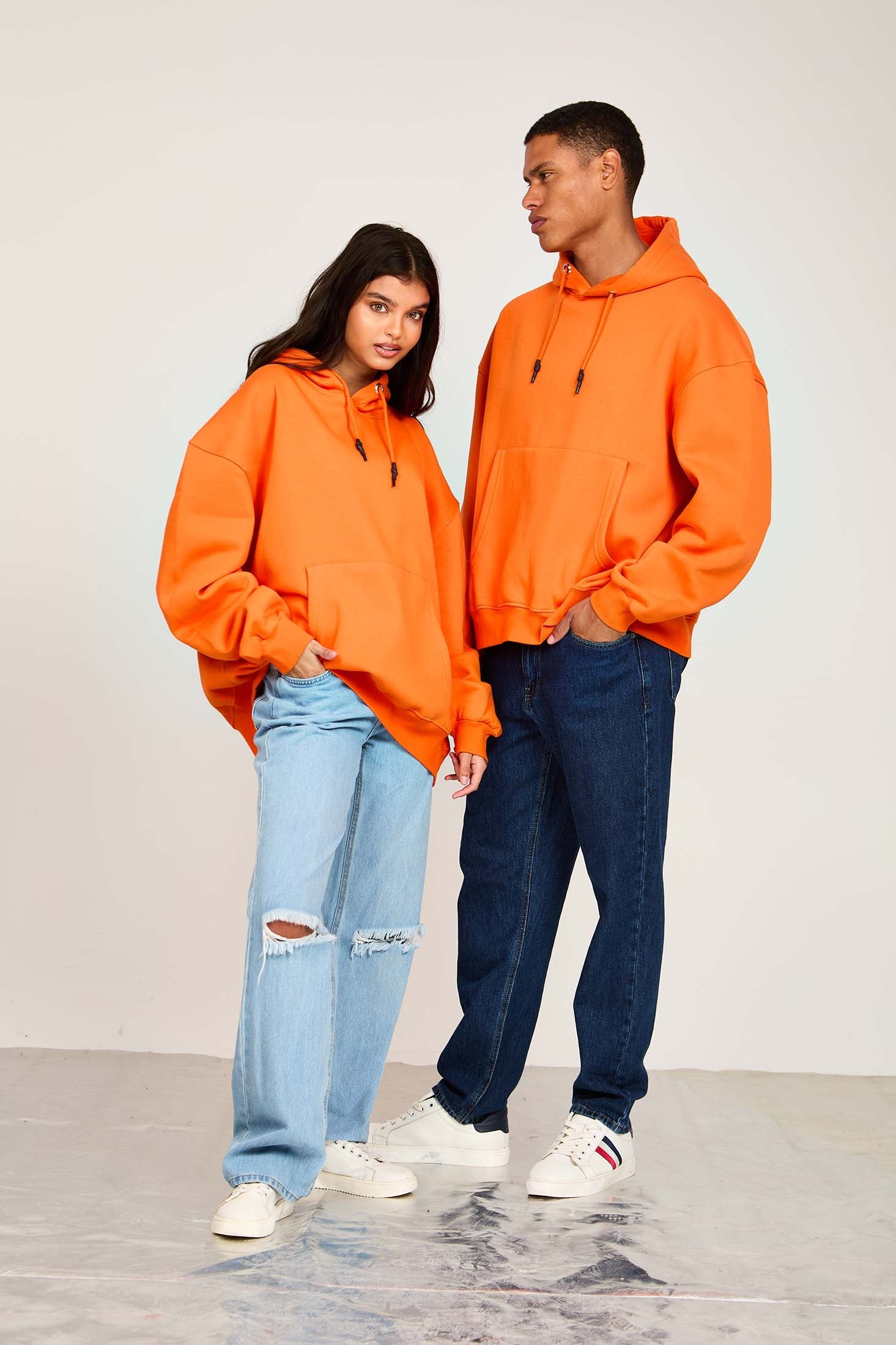 Unisex Sweat Shirt  Loose Fit Orange