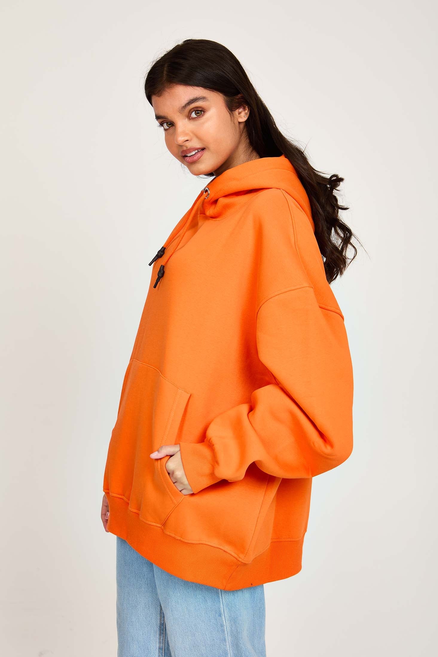 Unisex Sweat Shirt  Loose Fit Orange