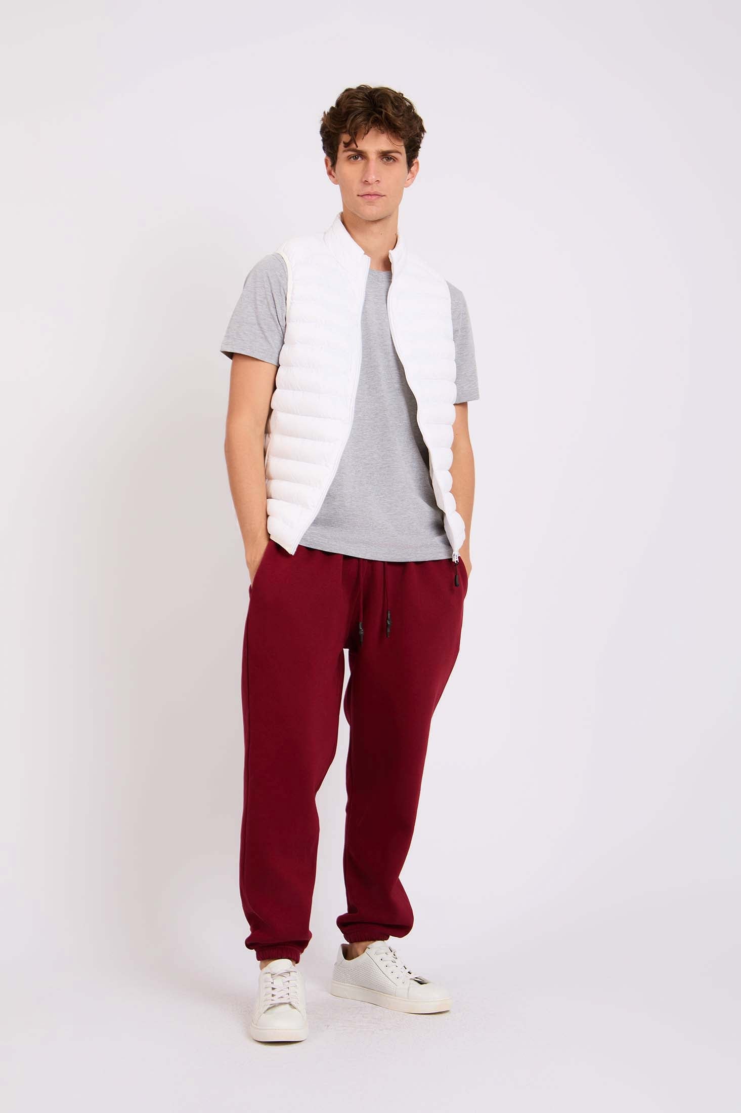 Men Puffer Off  Vest White