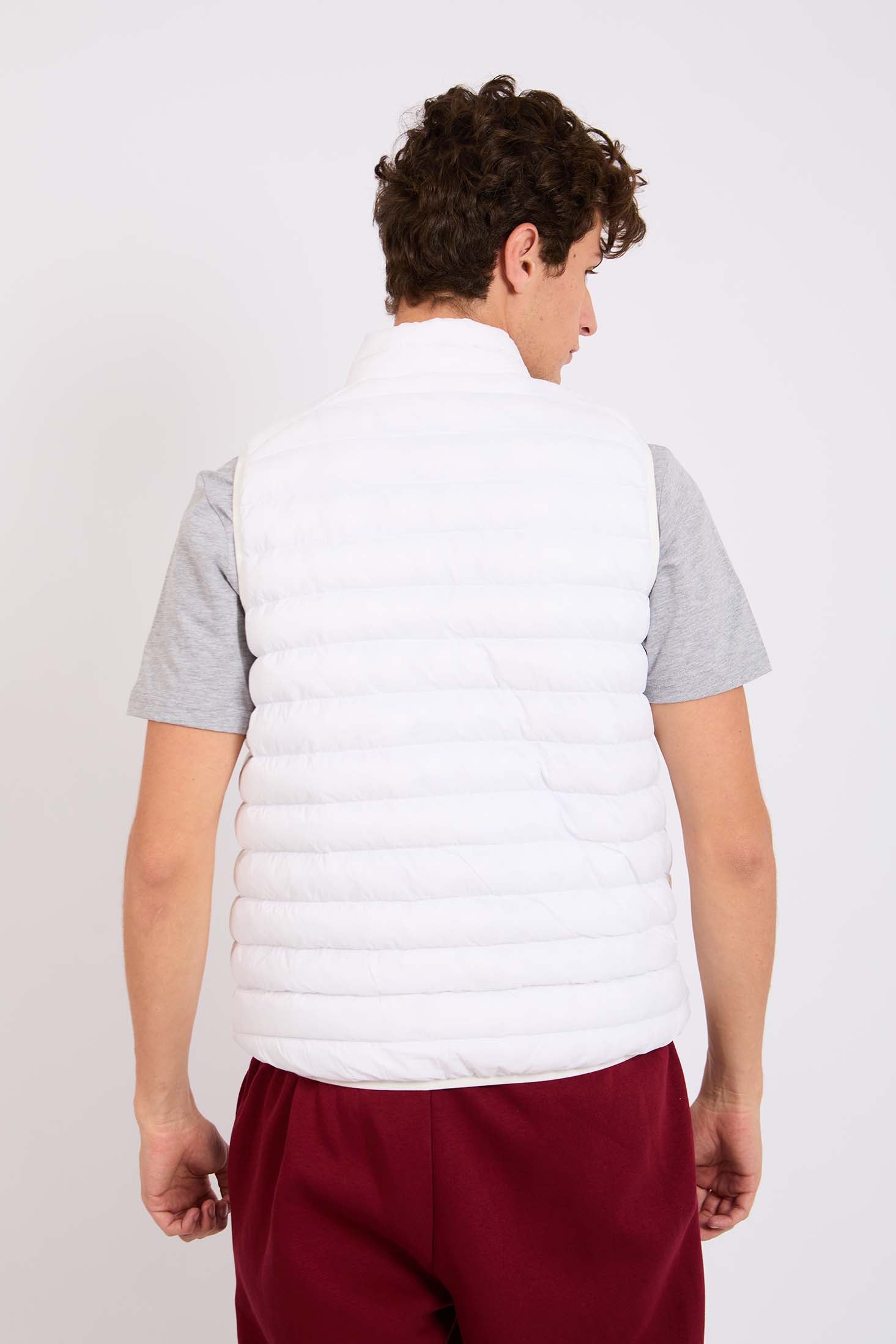 Men Puffer Off  Vest White