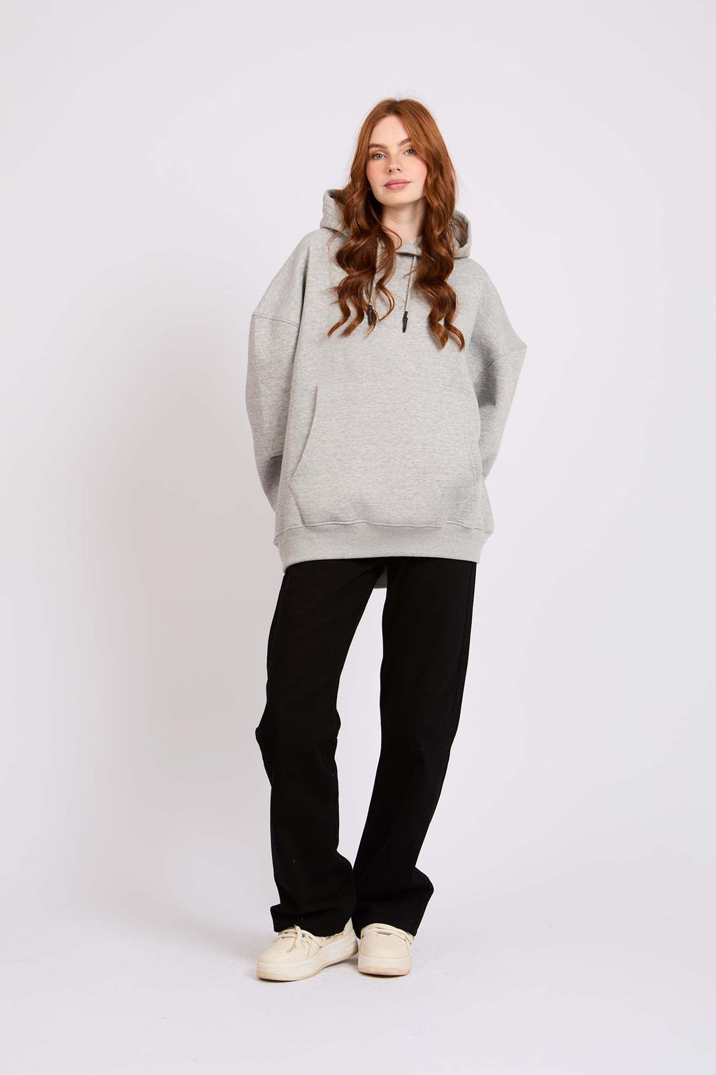 Unisex Sweat Shirt  Loose Fit Grey