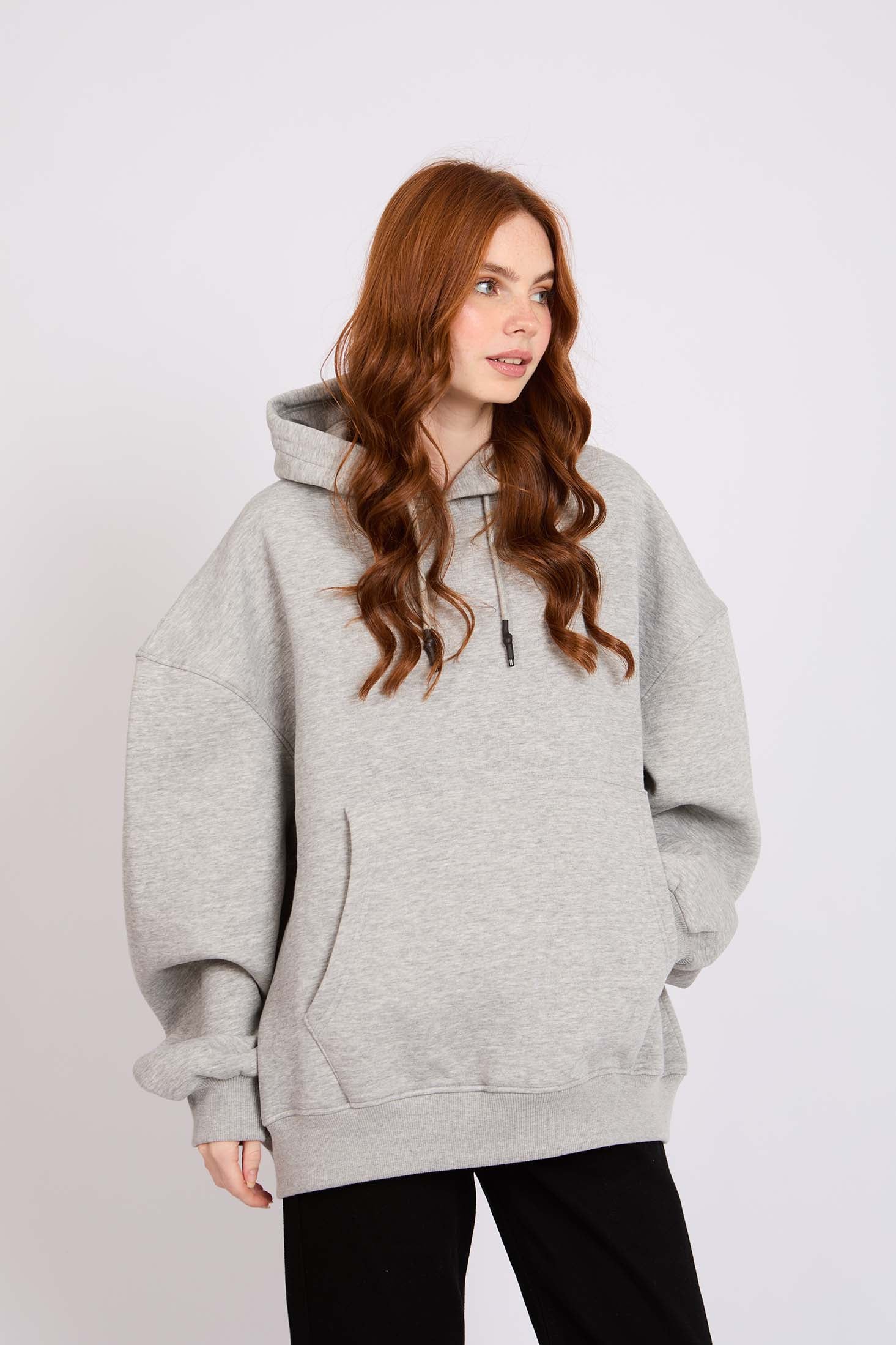 Unisex Sweat Shirt  Loose Fit Grey
