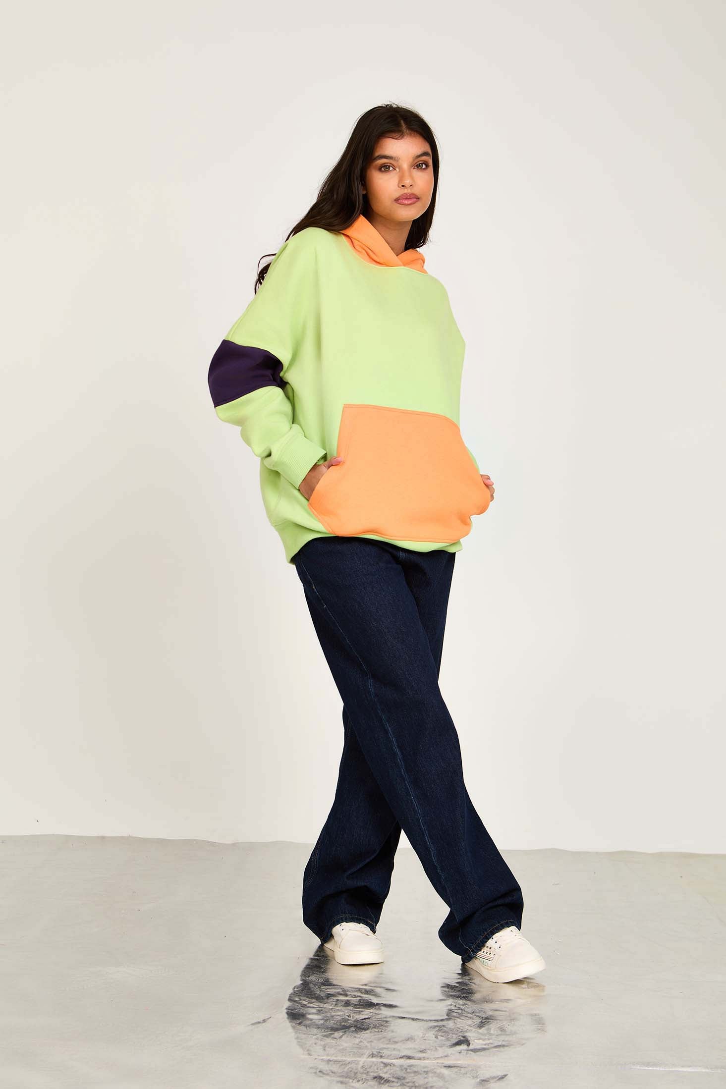 Unisex Sweat Shirt  Oversize Hoodie Green