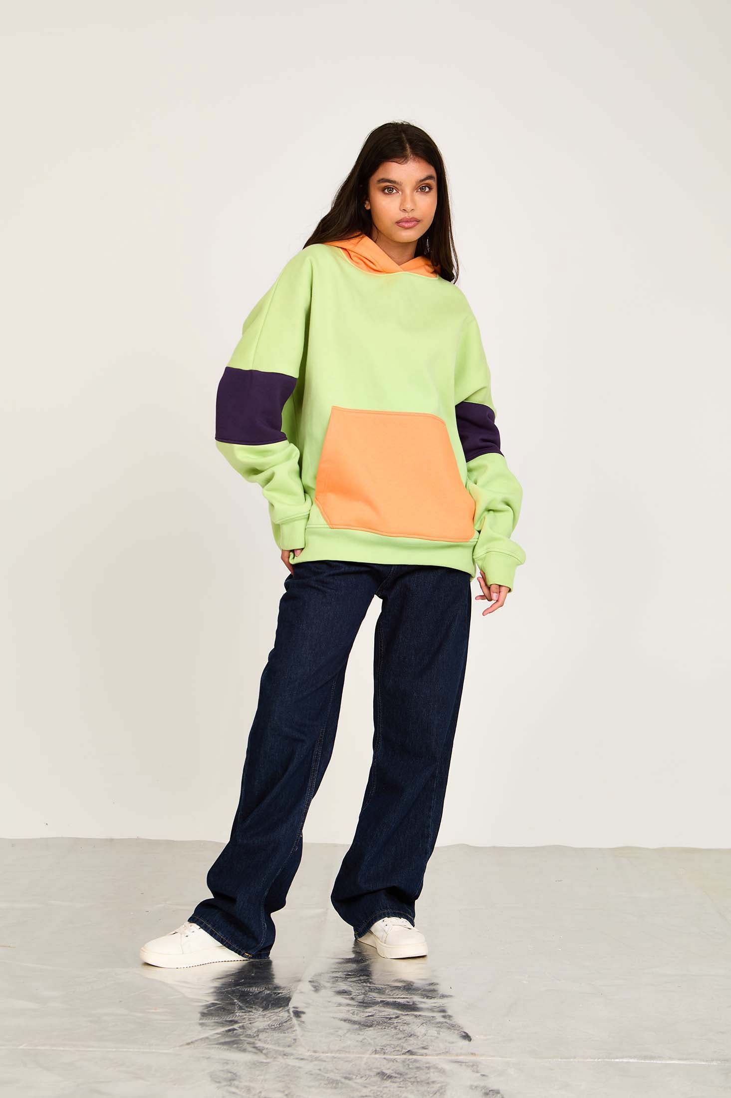 Unisex Sweat Shirt  Oversize Hoodie Green