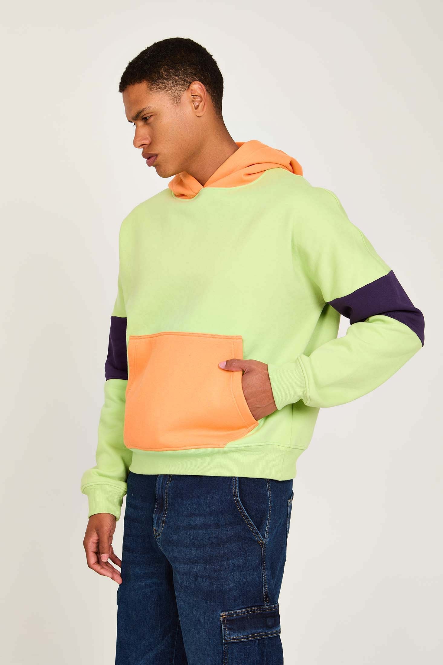 Unisex Sweat Shirt  Oversize Hoodie Green