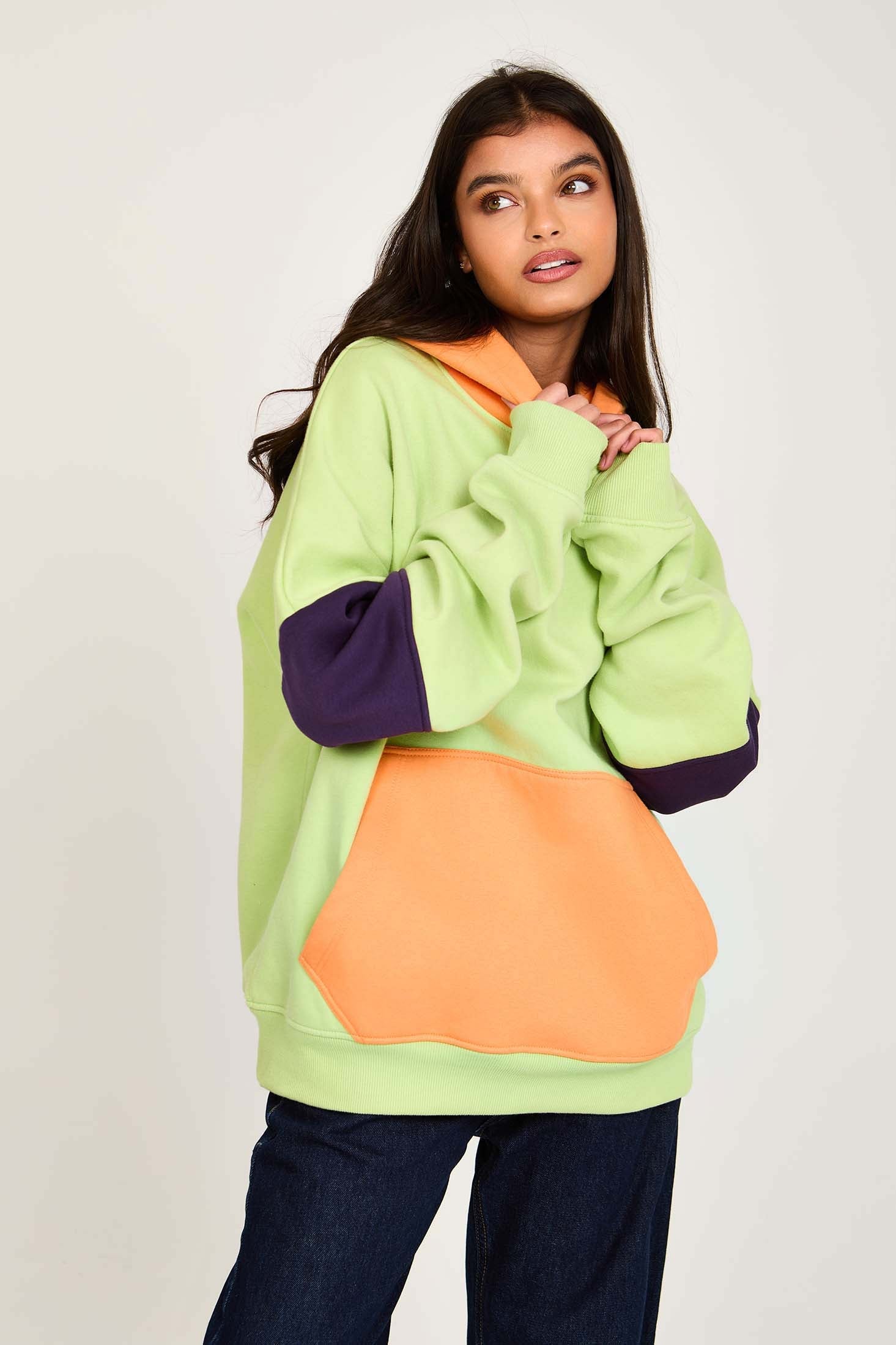 Unisex Sweat Shirt  Oversize Hoodie Green