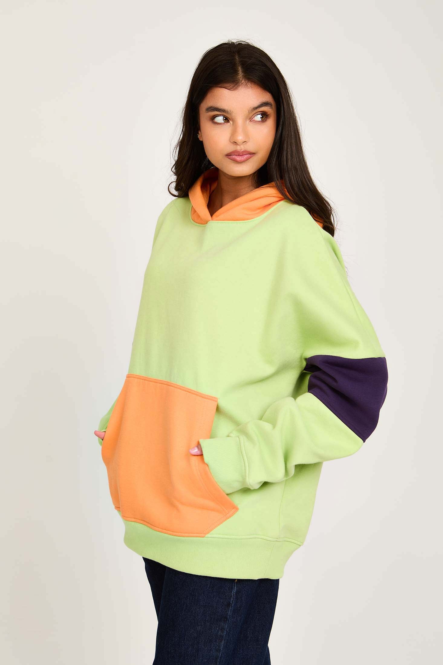 Unisex Sweat Shirt  Oversize Hoodie Green