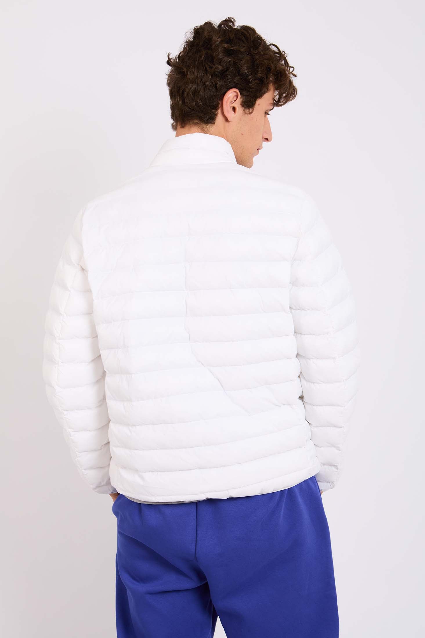 Men Basic Puffer Jacket Off White