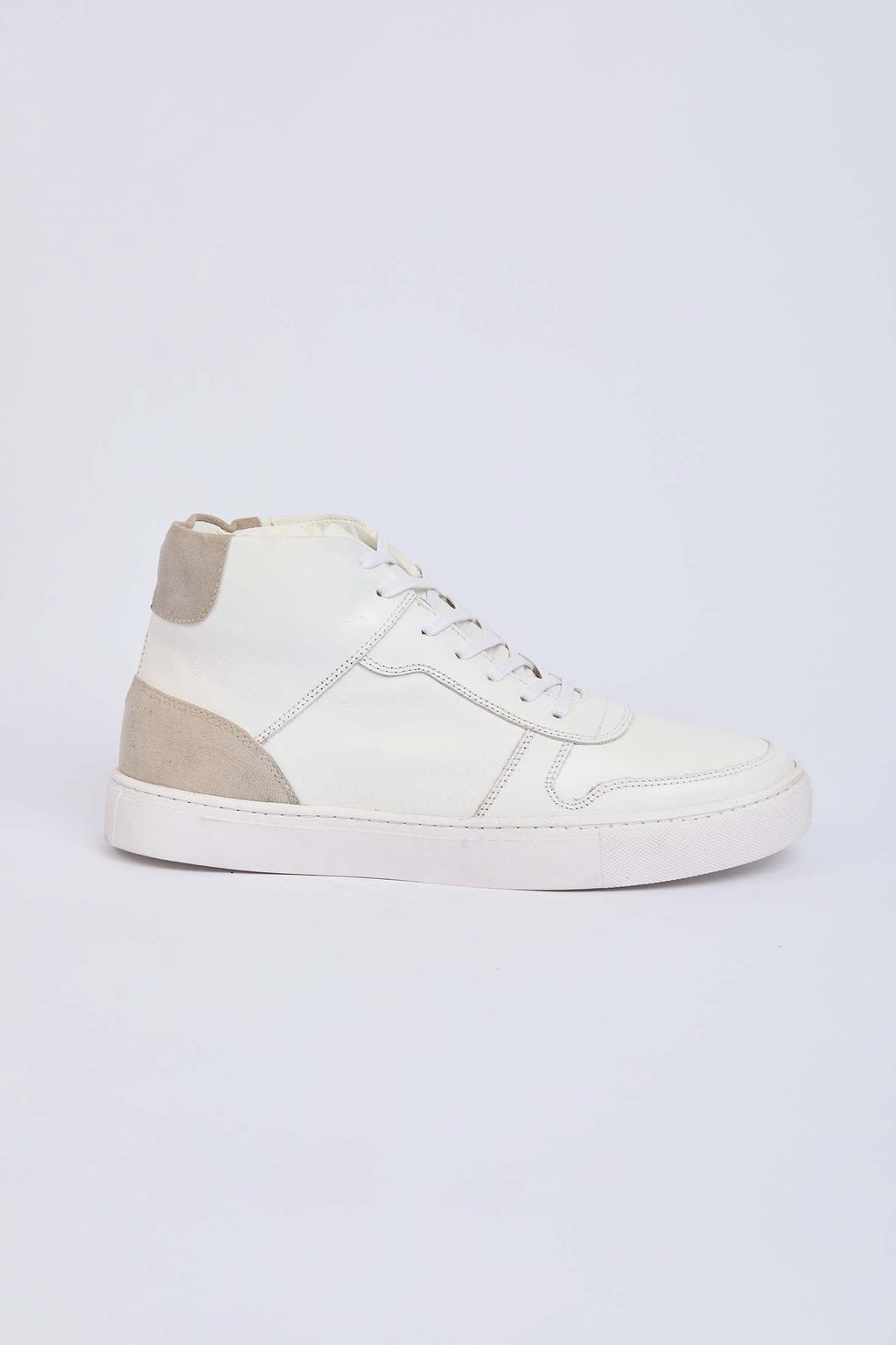 Men White Shoes Half Boot