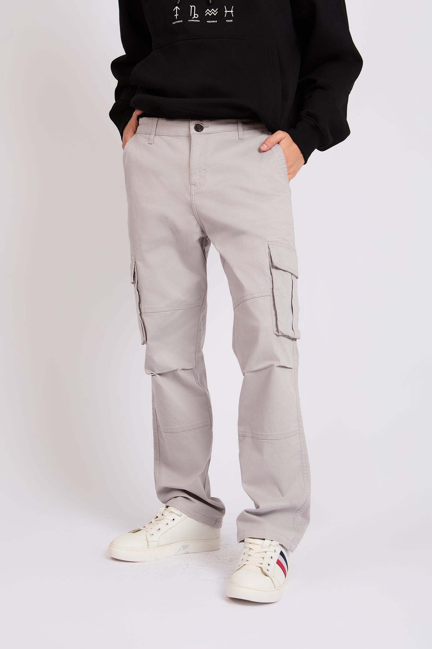 Men Pant Standard Cargo Black