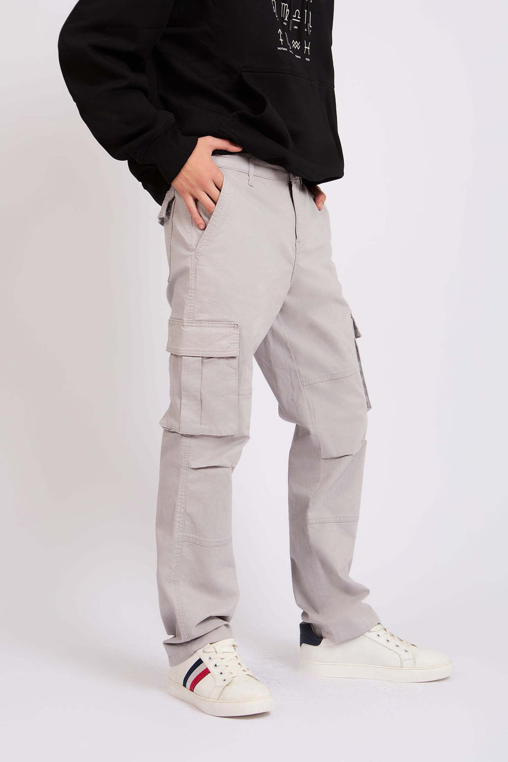 Men Pant Standard Cargo Black