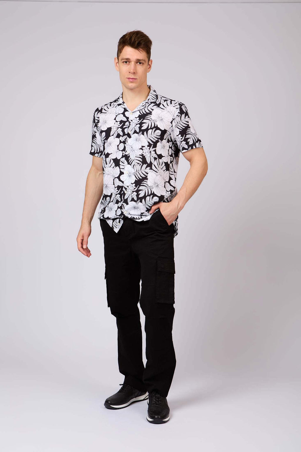 Men  Pant Standard Cargo Black
