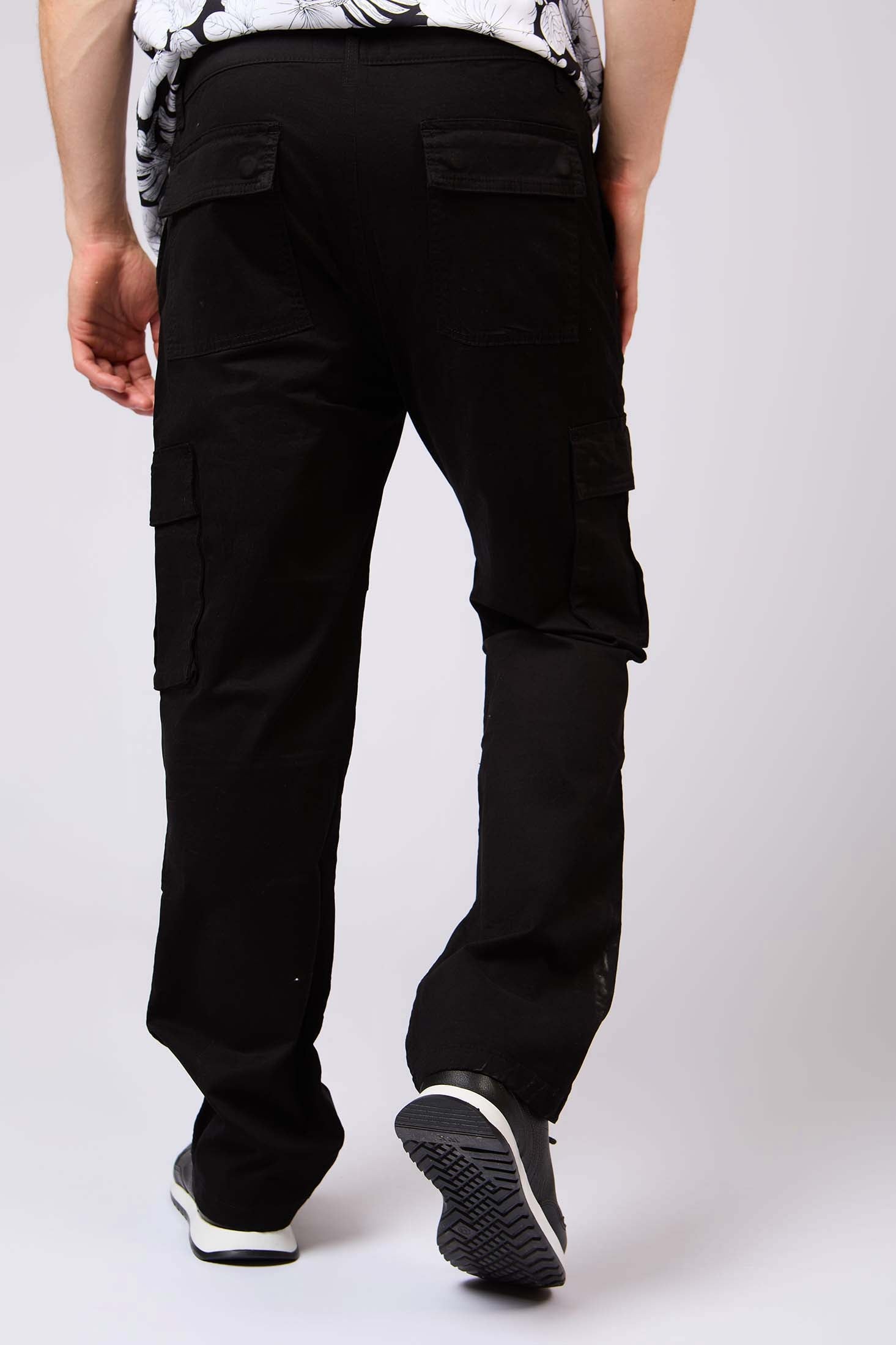 Men  Pant Standard Cargo Black