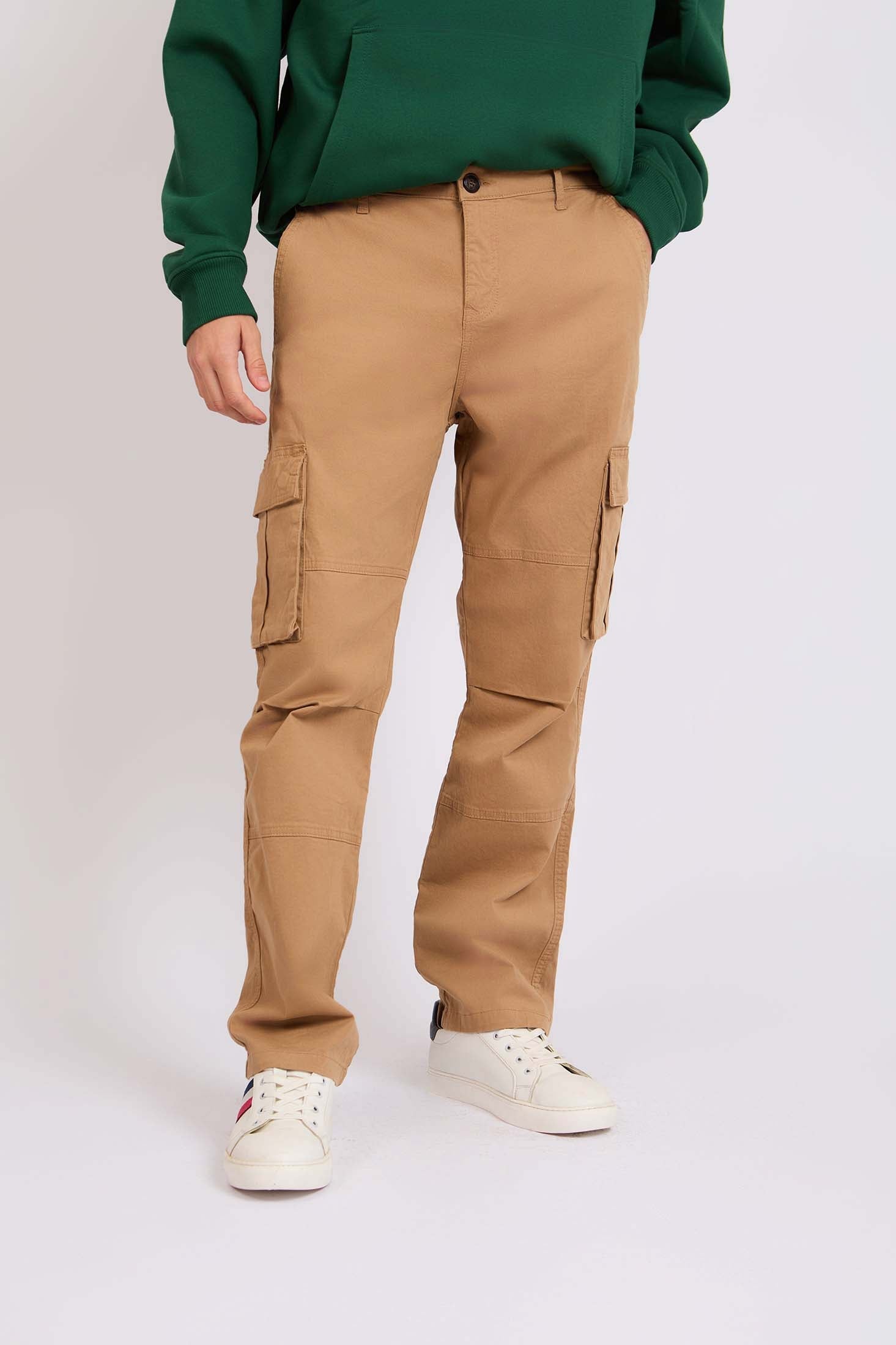 Men Standard Cargo Beige Pant