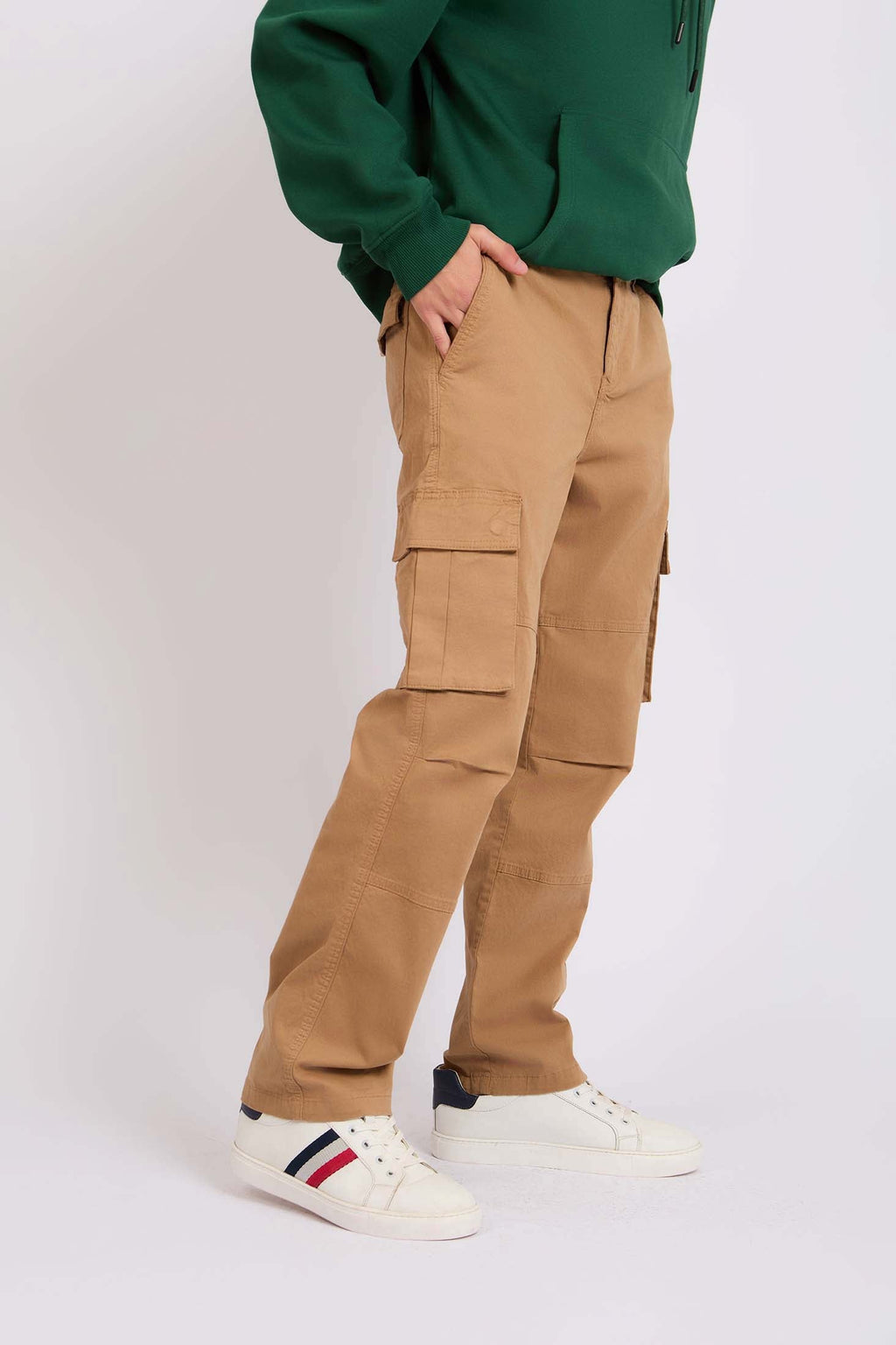 Men Standard Cargo Beige Pant