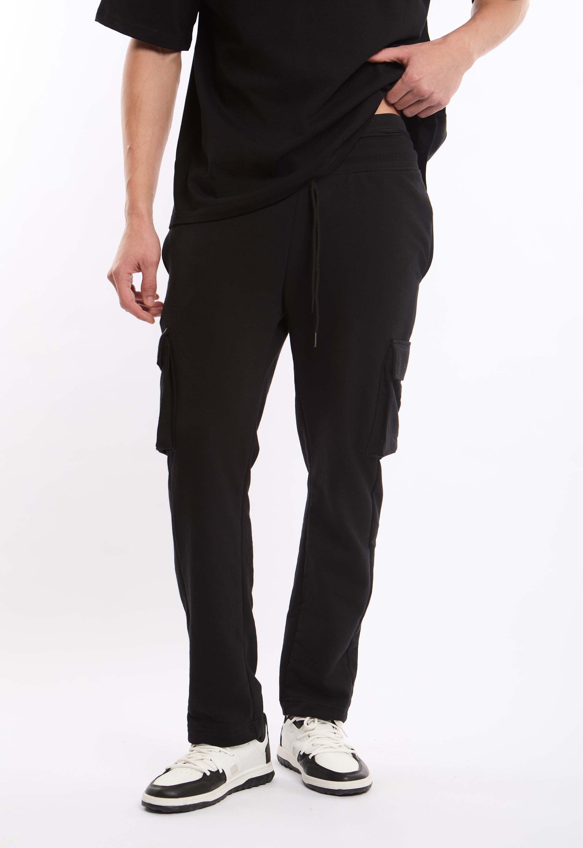 Elastic Waist with Drawstring Cargo Pants