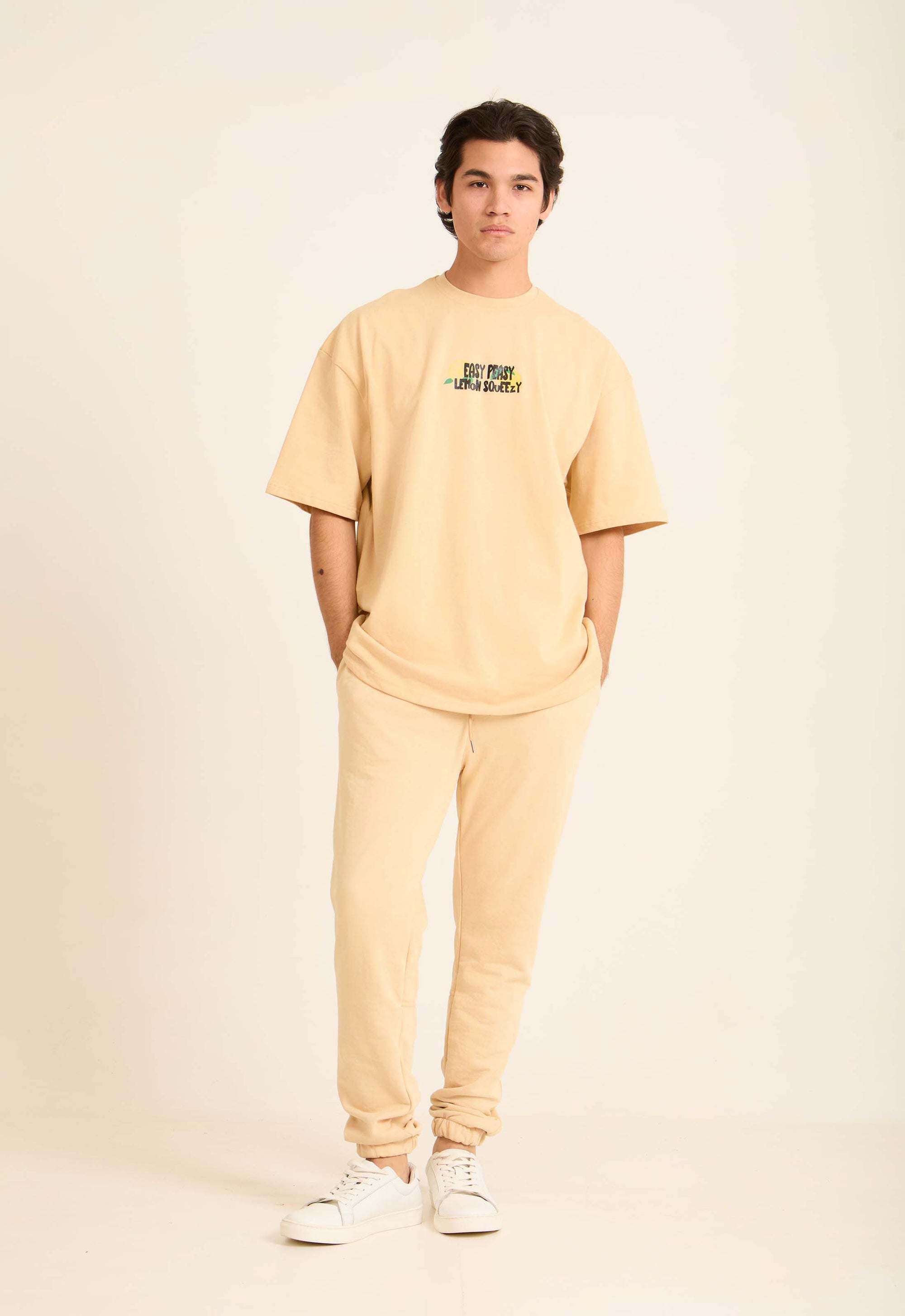 Slim Fit Solid Slip On Pants