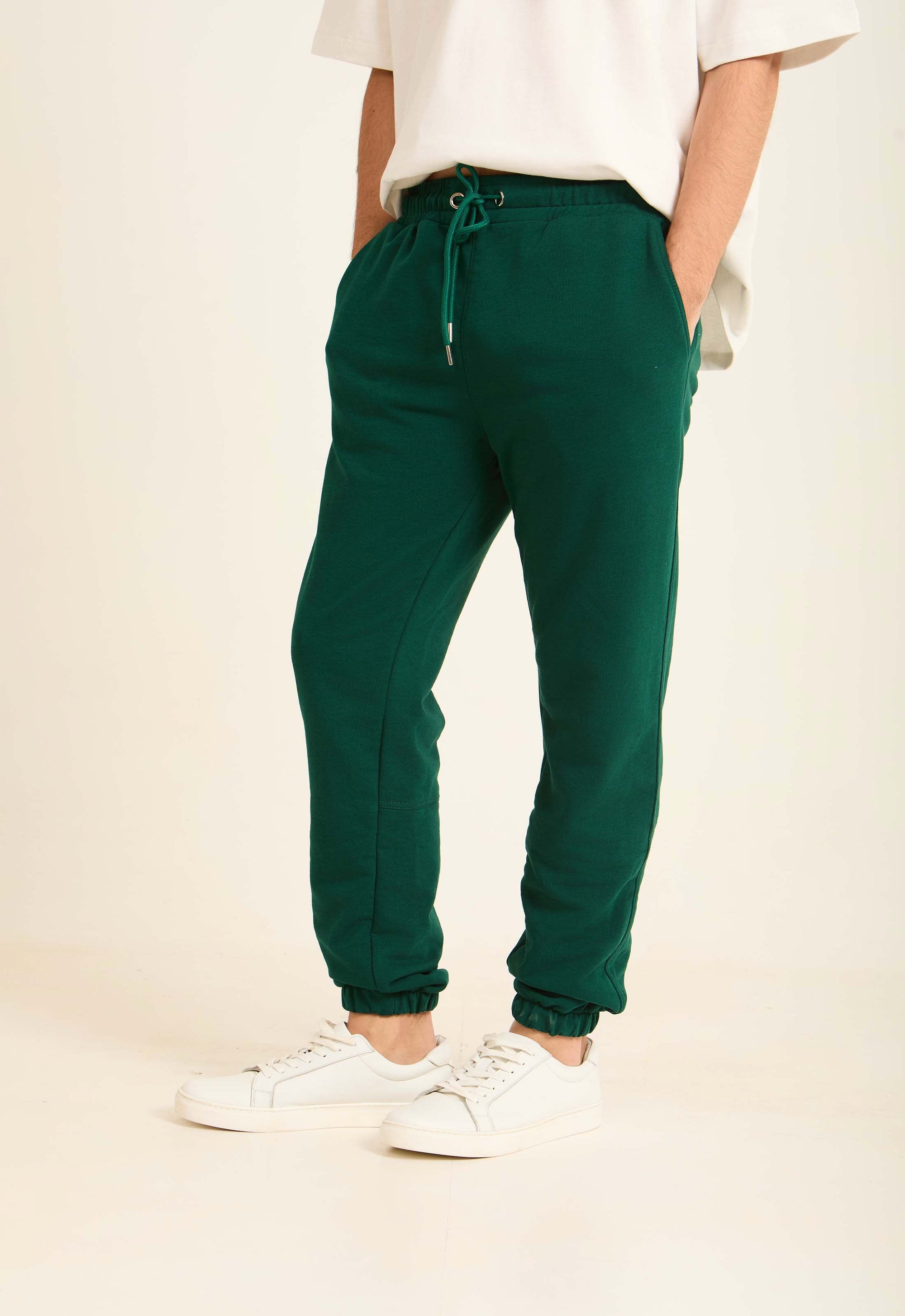 Slim Fit Solid Slip On Pants