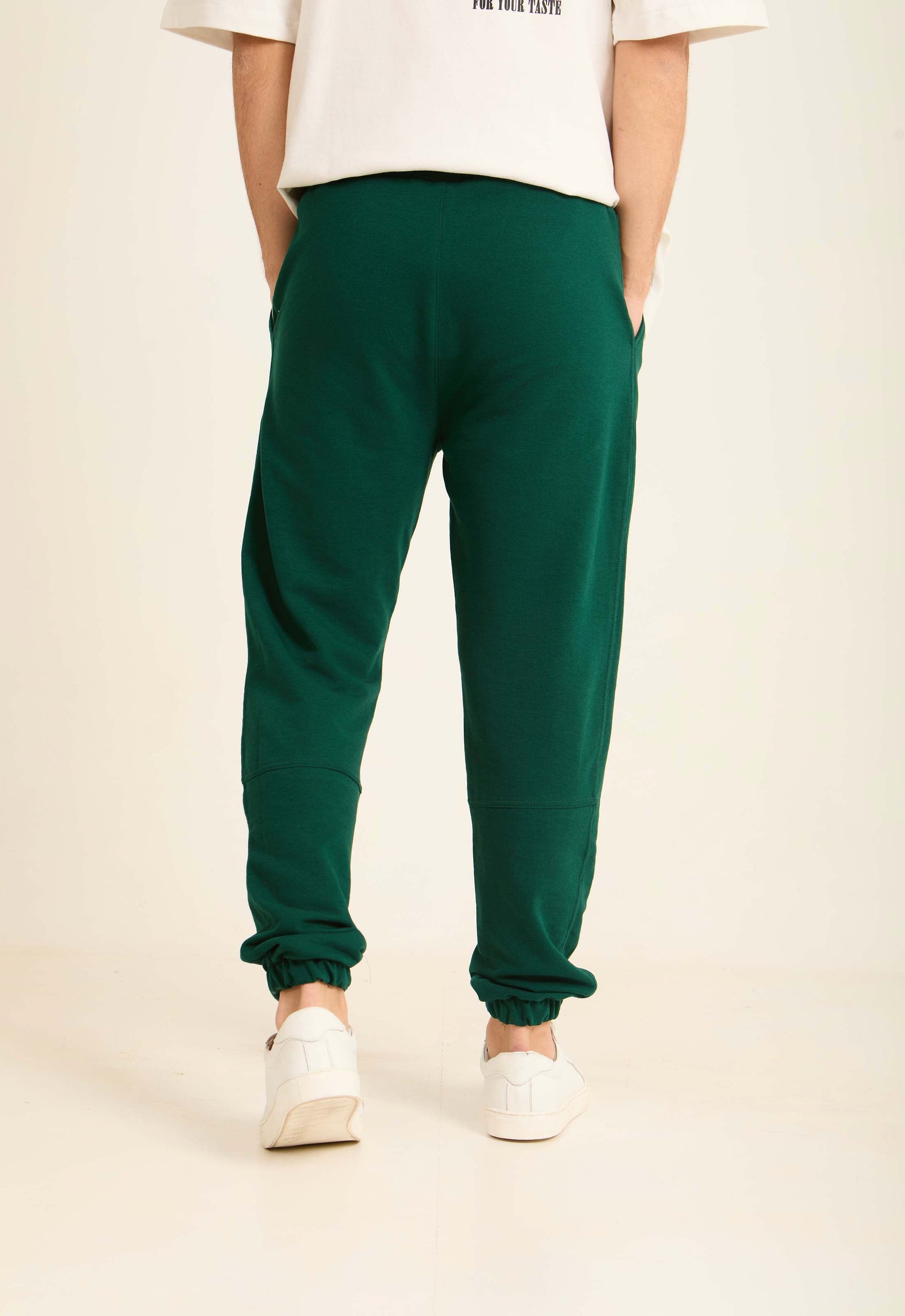 Slim Fit Solid Slip On Pants