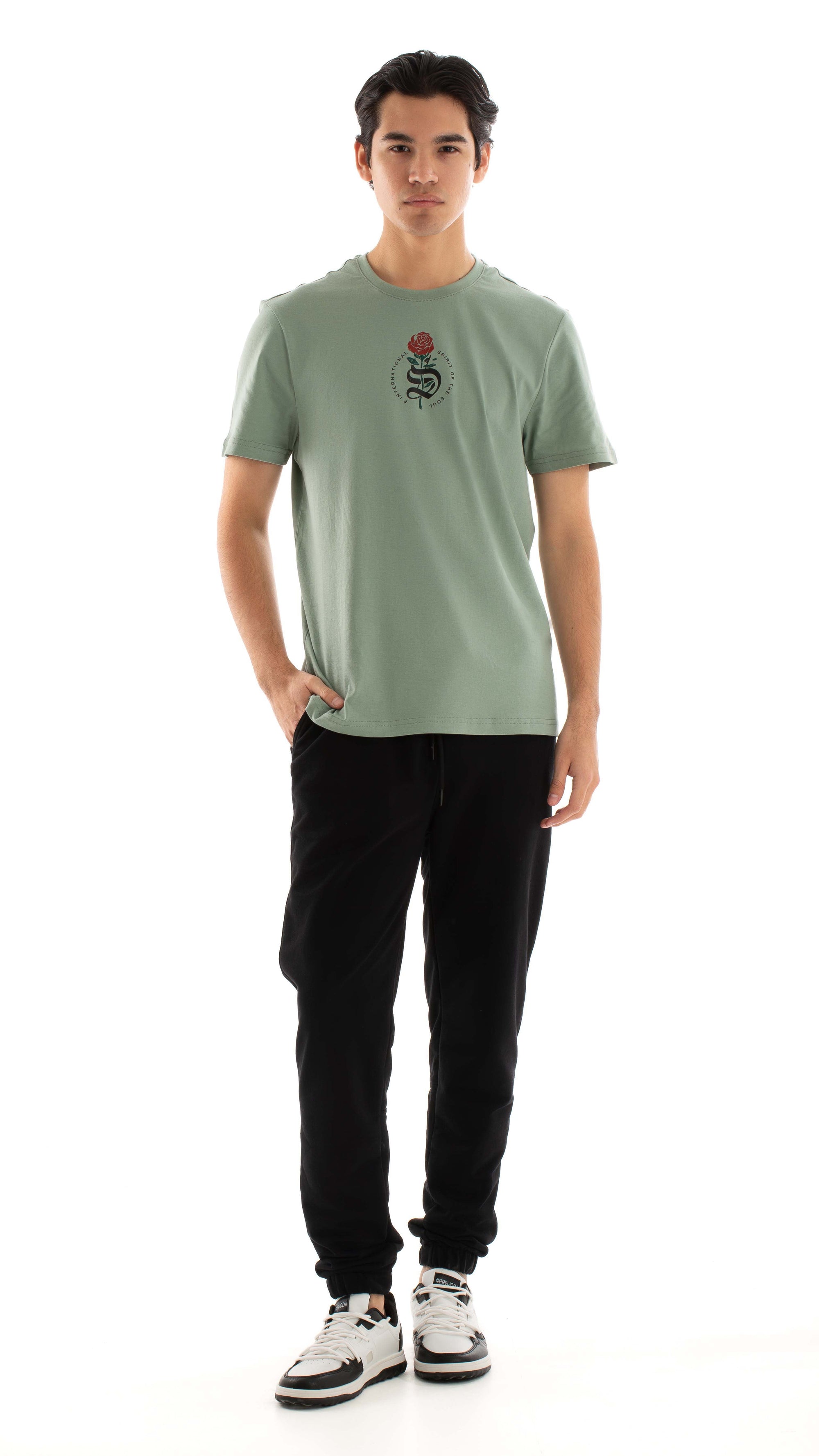 Slim Fit Solid Slip On Pants