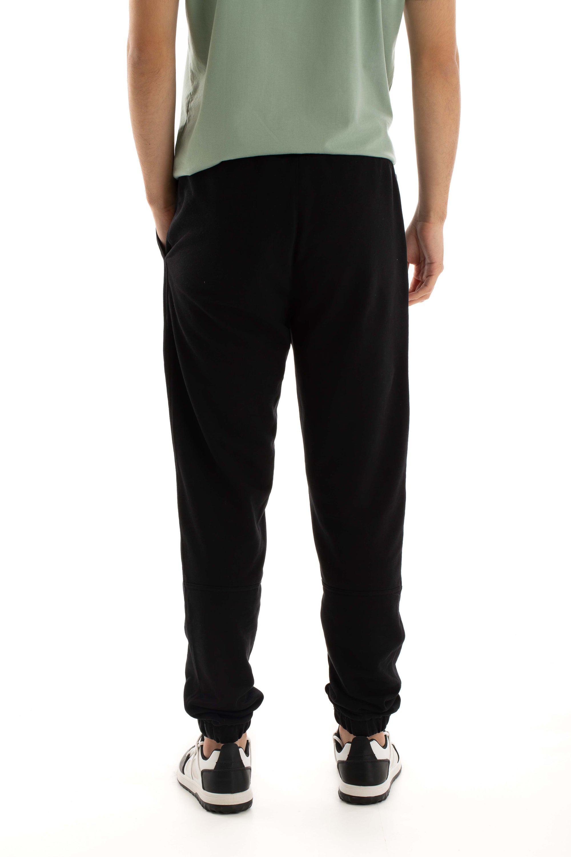 Slim Fit Solid Slip On Pants