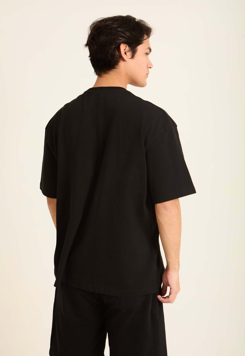 Round Neck Printed "Wanted" Relaxed Fit Tee